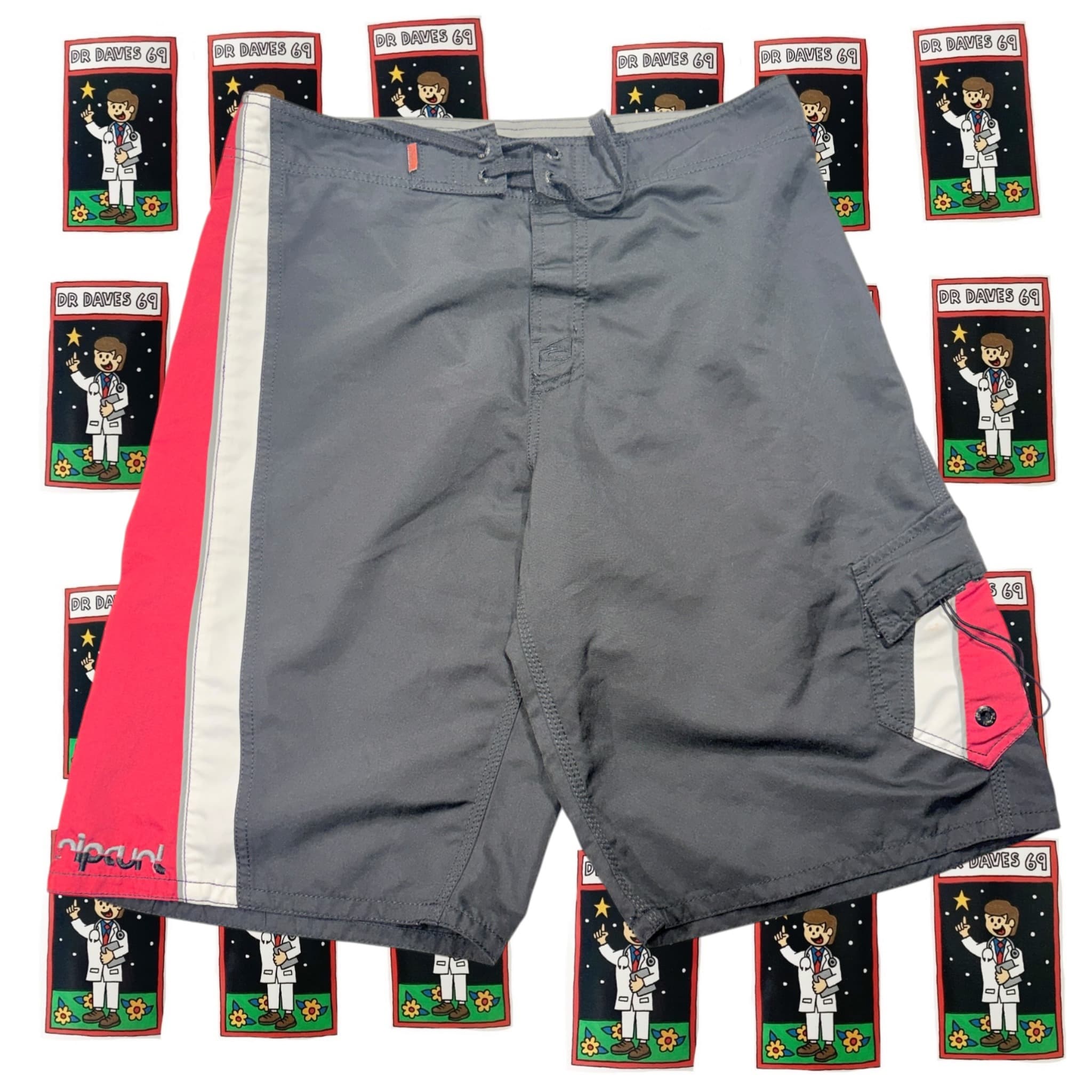 Rip Curl Men's Gray Pink And White Boardshorts — photo 1 of 5
