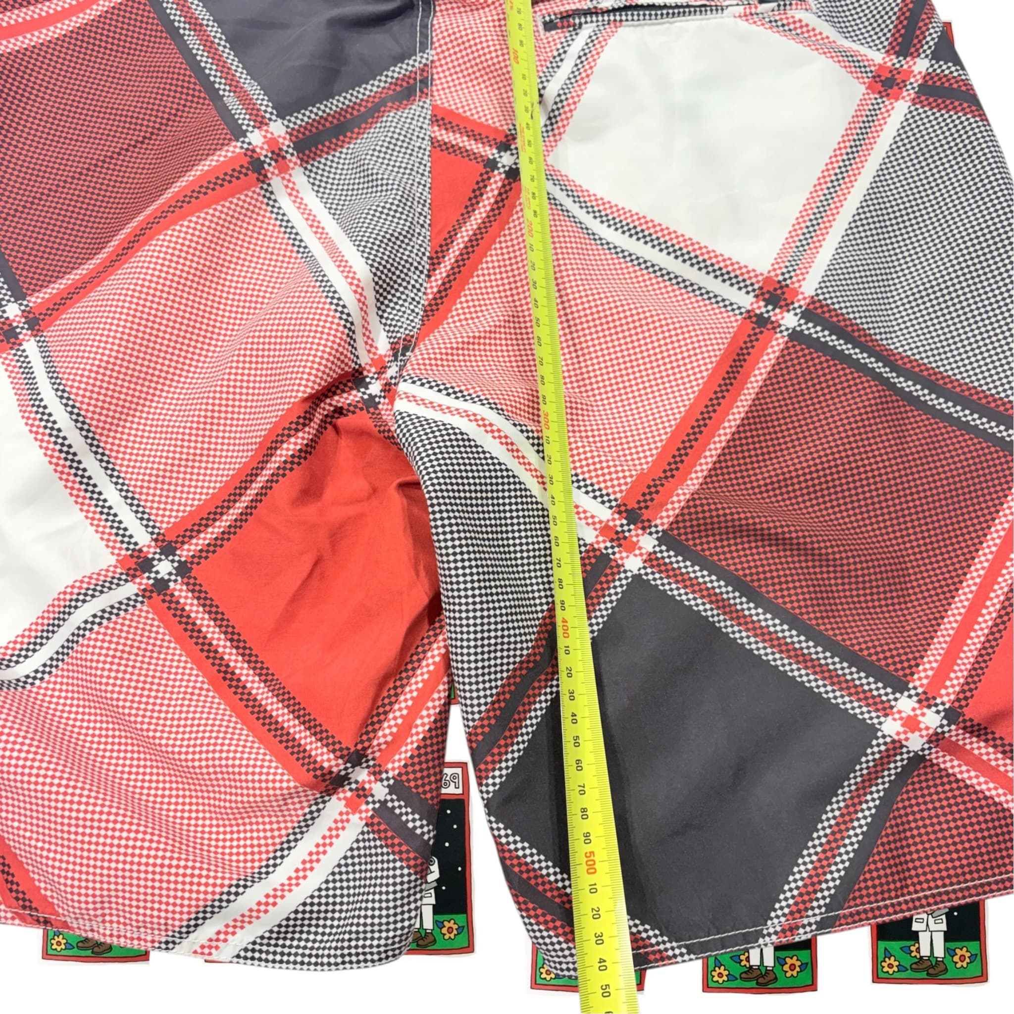 Rusty Men's Plaid Board Shorts Red Black White Size 36 — photo 5 of 6