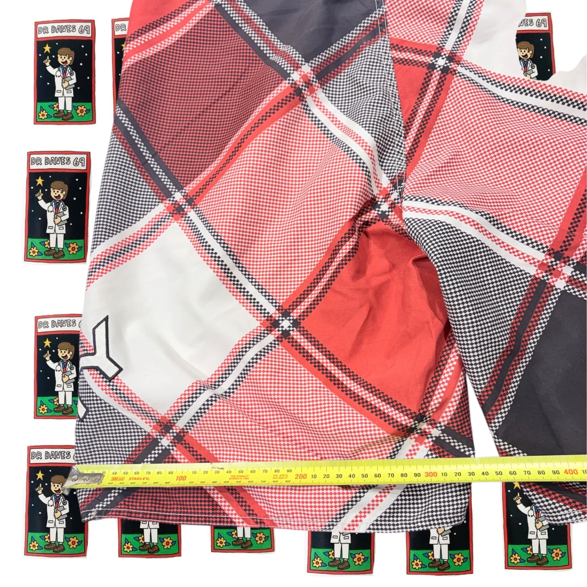 Rusty Men's Plaid Board Shorts Red Black White Size 36 — photo 6 of 6