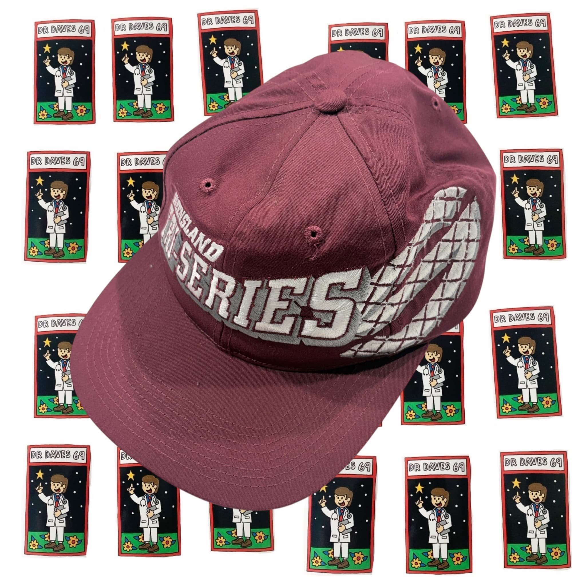 Vintage 1997 Queensland Tri-Series Maroon Baseball Cap — photo 2 of 3