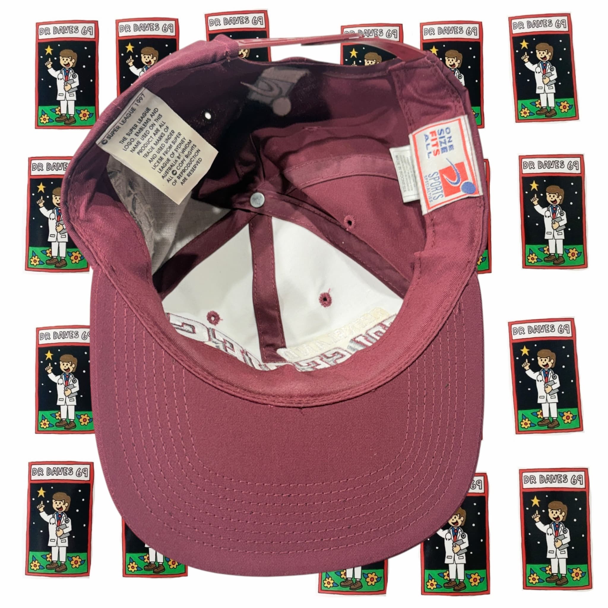 Vintage 1997 Queensland Tri-Series Maroon Baseball Cap — photo 3 of 3