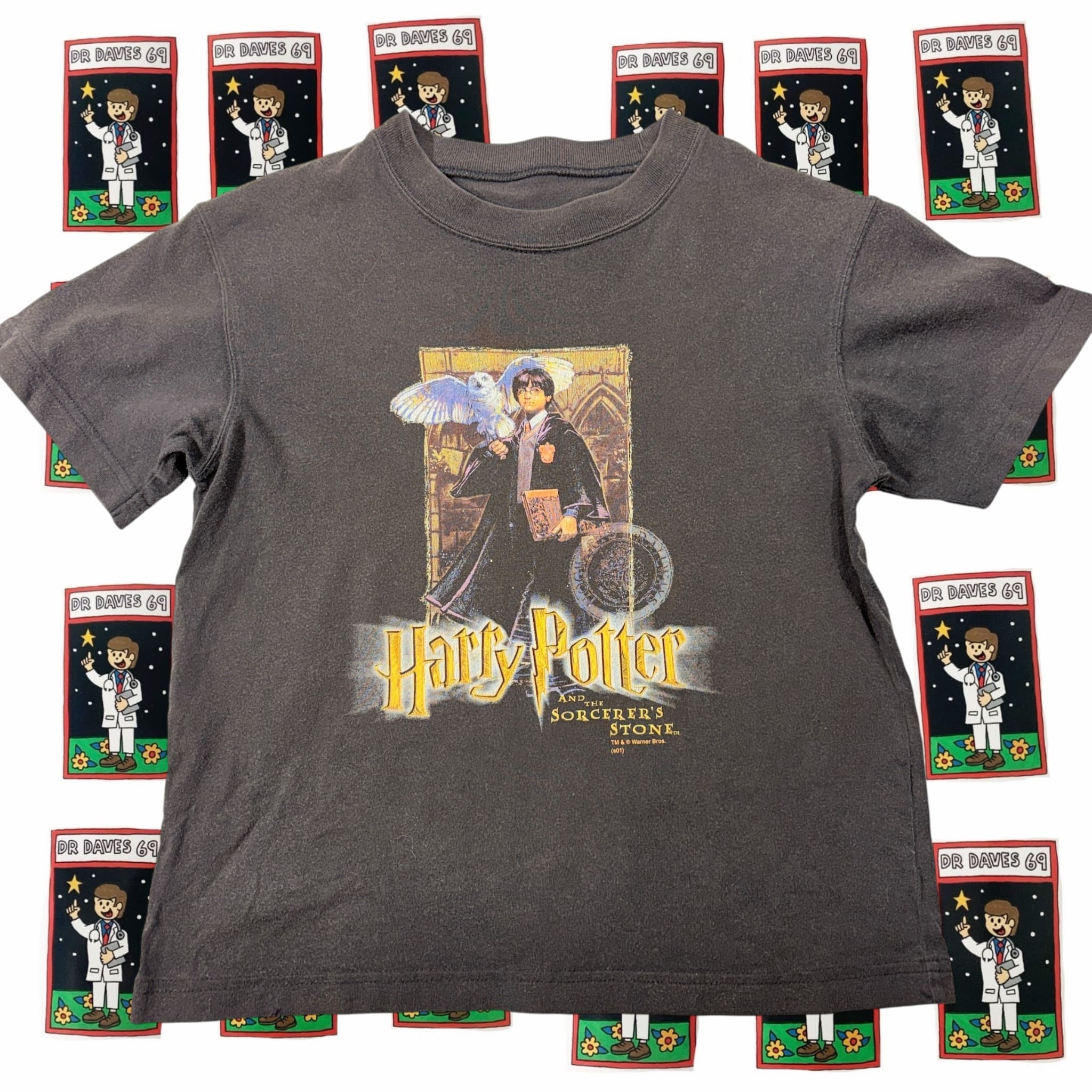 Vintage 2001 Harry Potter And The Sorcerer's Stone Movie Promo T-Shirt Kids Size — photo 1 of 3