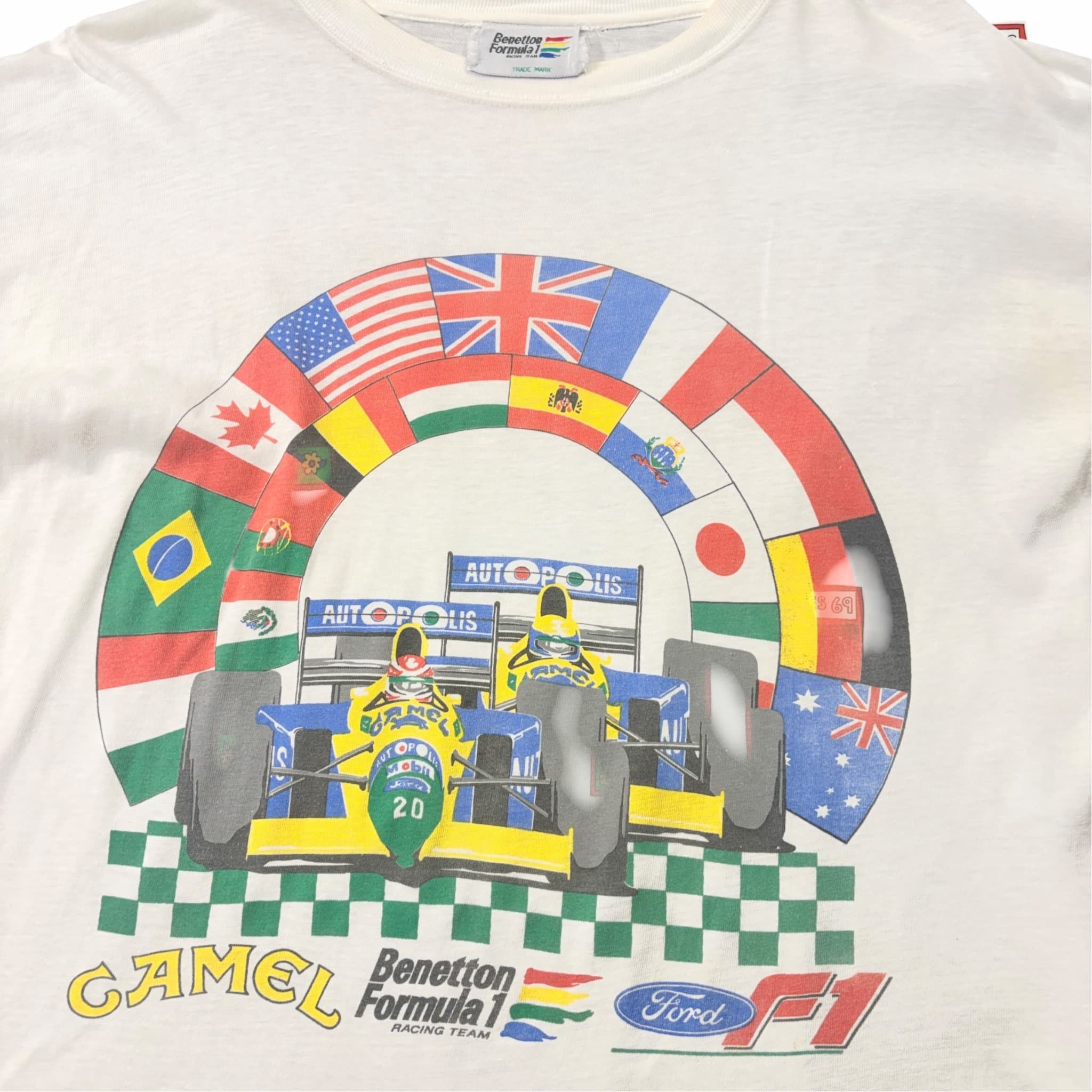 Vintage 90s Camel Benetton Formula 1 Racing Team T-Shirt Fits S-M — photo 2 of 5