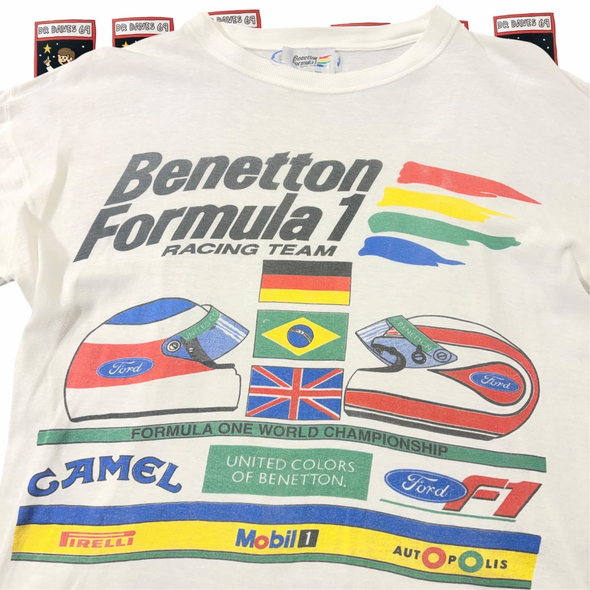 Vintage 90s Camel Benetton Formula 1 Racing Team T-Shirt Fits S-M — photo 2 of 4