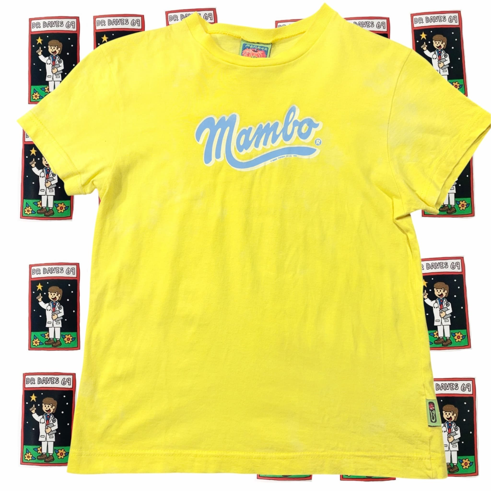 Vintage 90s Mambo Logo T-Shirt Yellow — photo 1 of 5