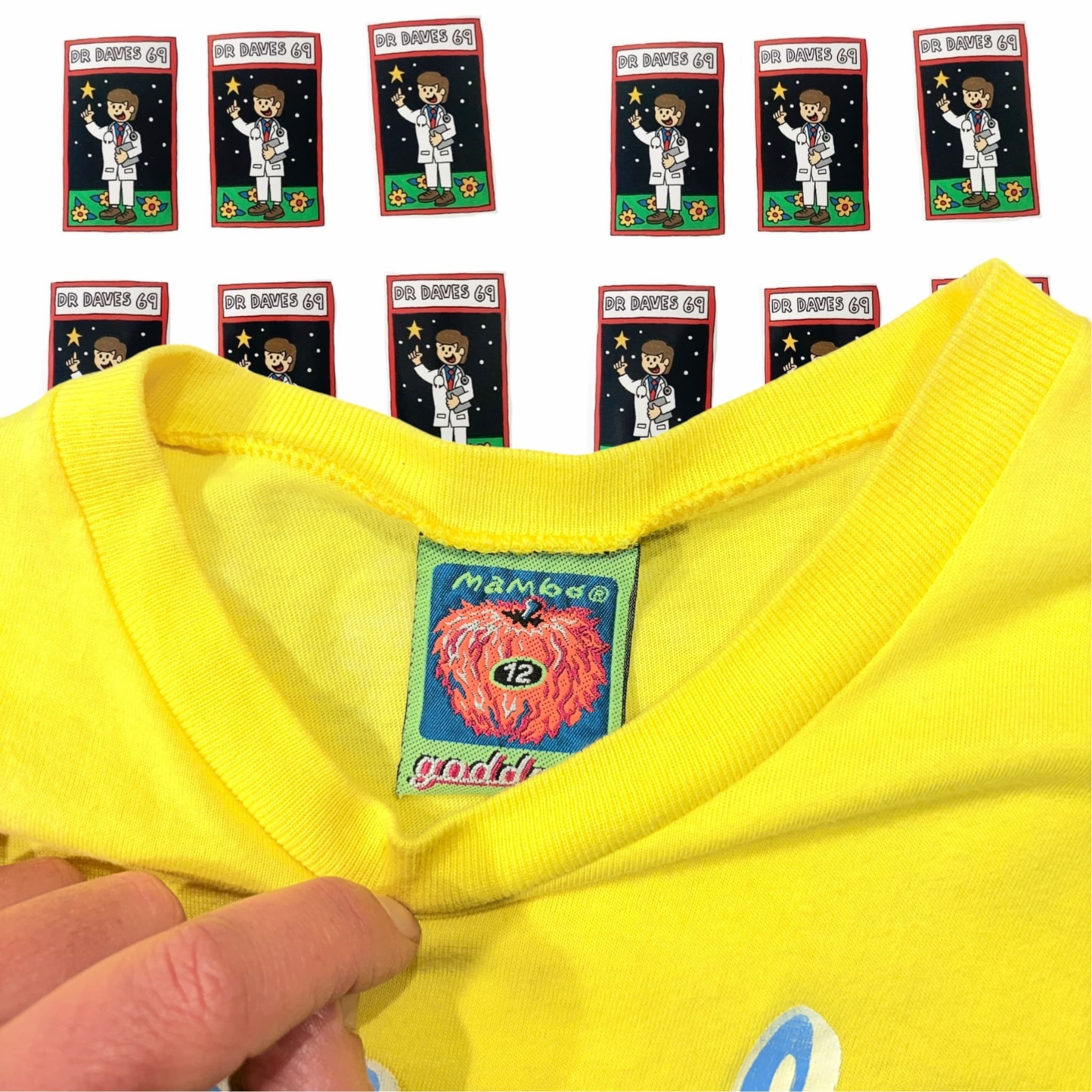 Vintage 90s Mambo Logo T-Shirt Yellow — photo 3 of 5
