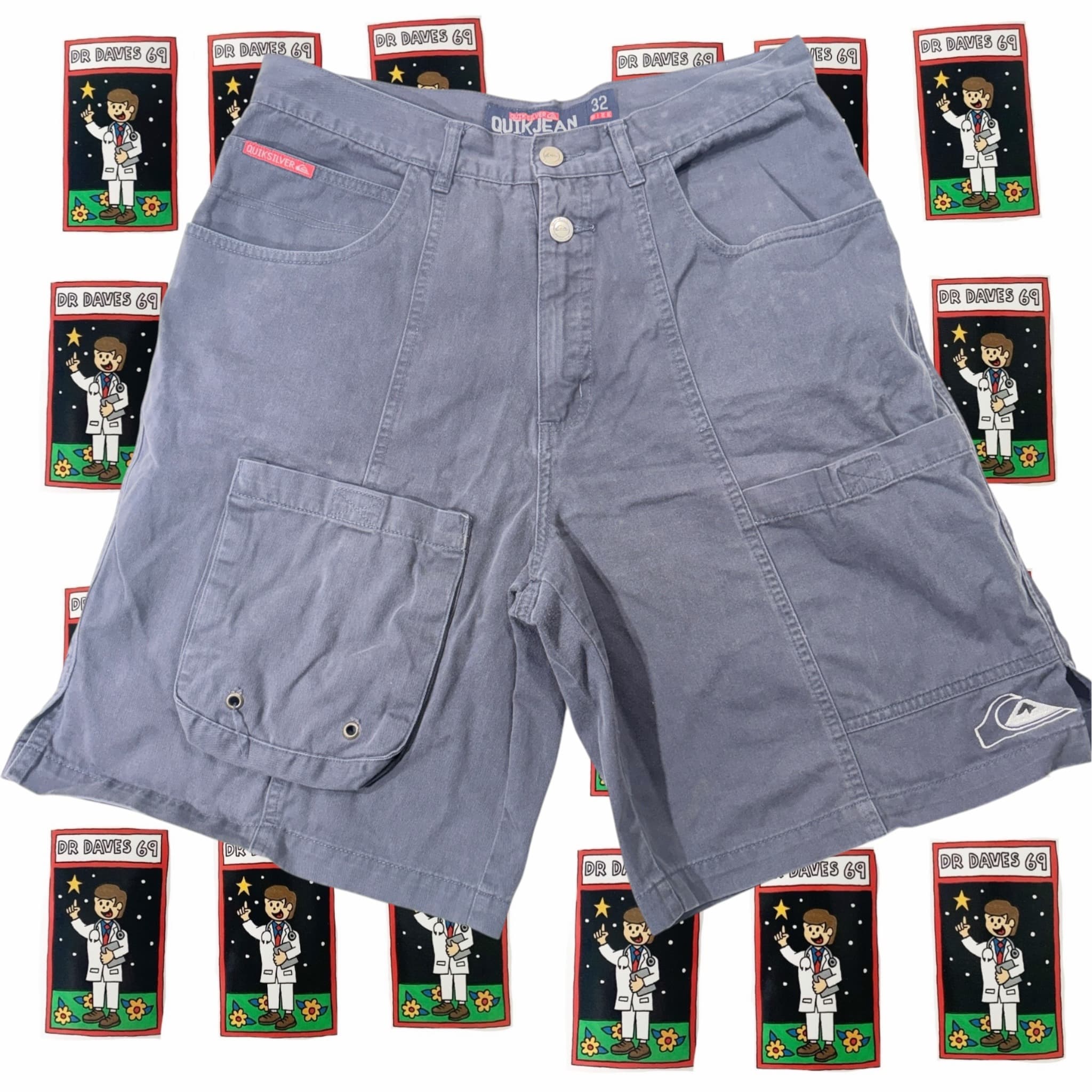 Vintage 90s QUIKJEAN Quikjean Denim Cargo Shorts Size 32 — photo 2 of 5