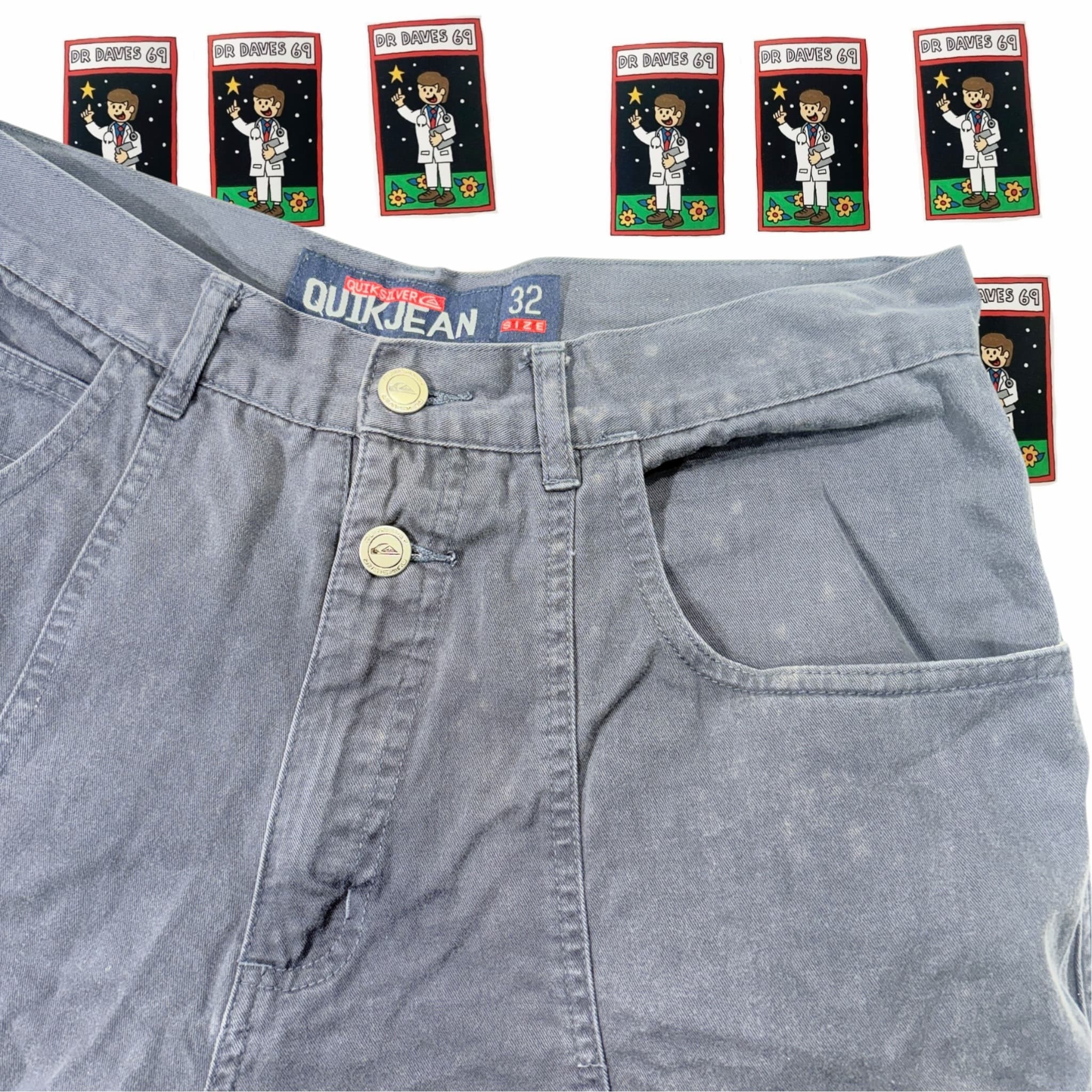 Vintage 90s QUIKJEAN Quikjean Denim Cargo Shorts Size 32 — photo 1 of 5