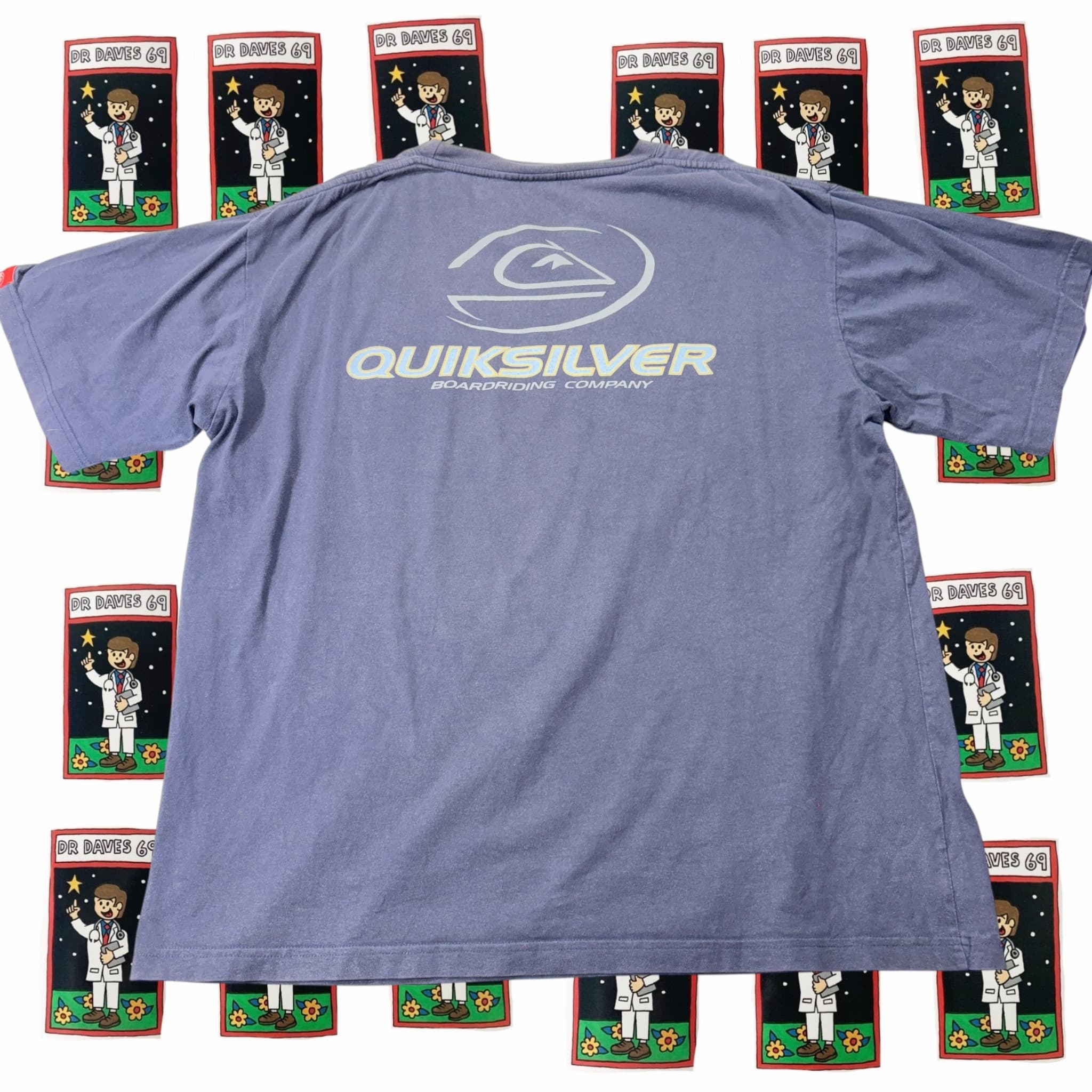 Vintage 90s Quiksilver Boardriding Company T-Shirt Blue — photo 3 of 5
