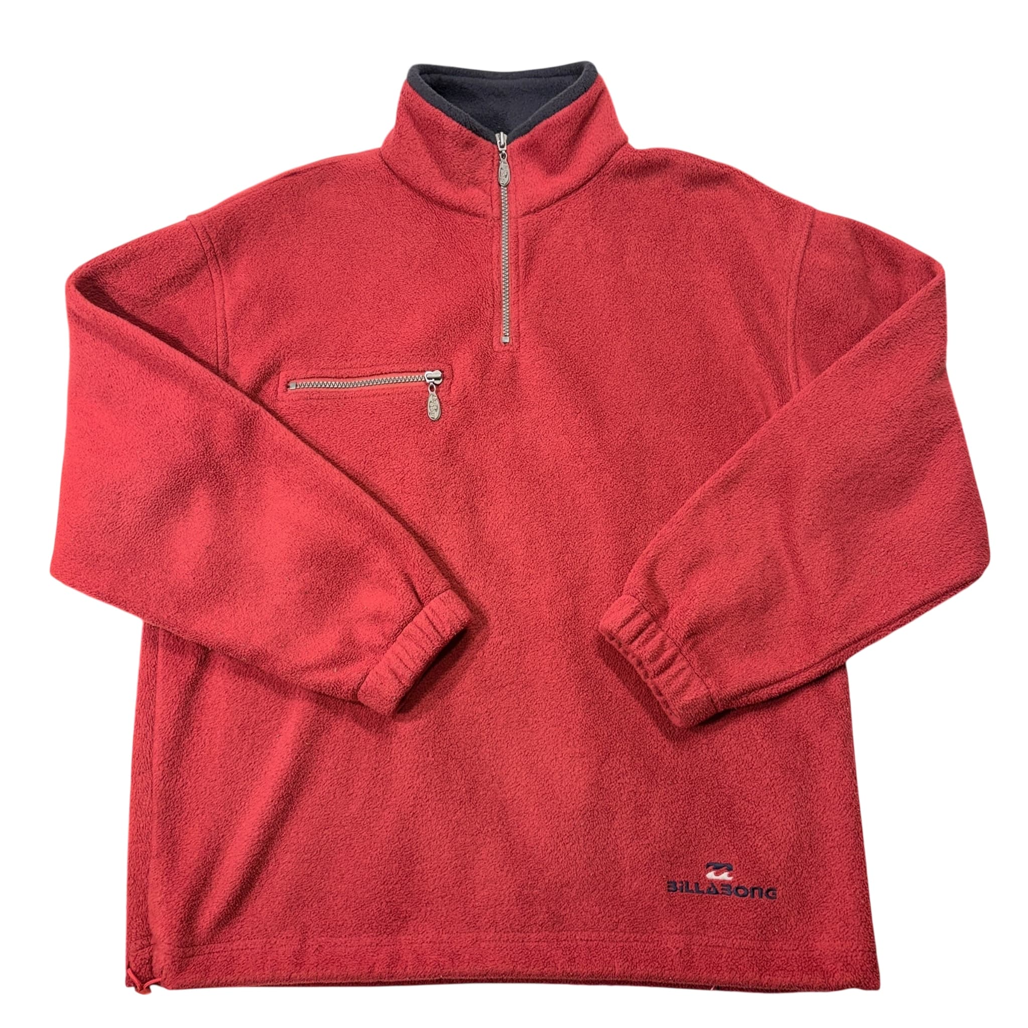 Vintage Billabong Red Fleece Quarter Zip Pullover — photo 1 of 5