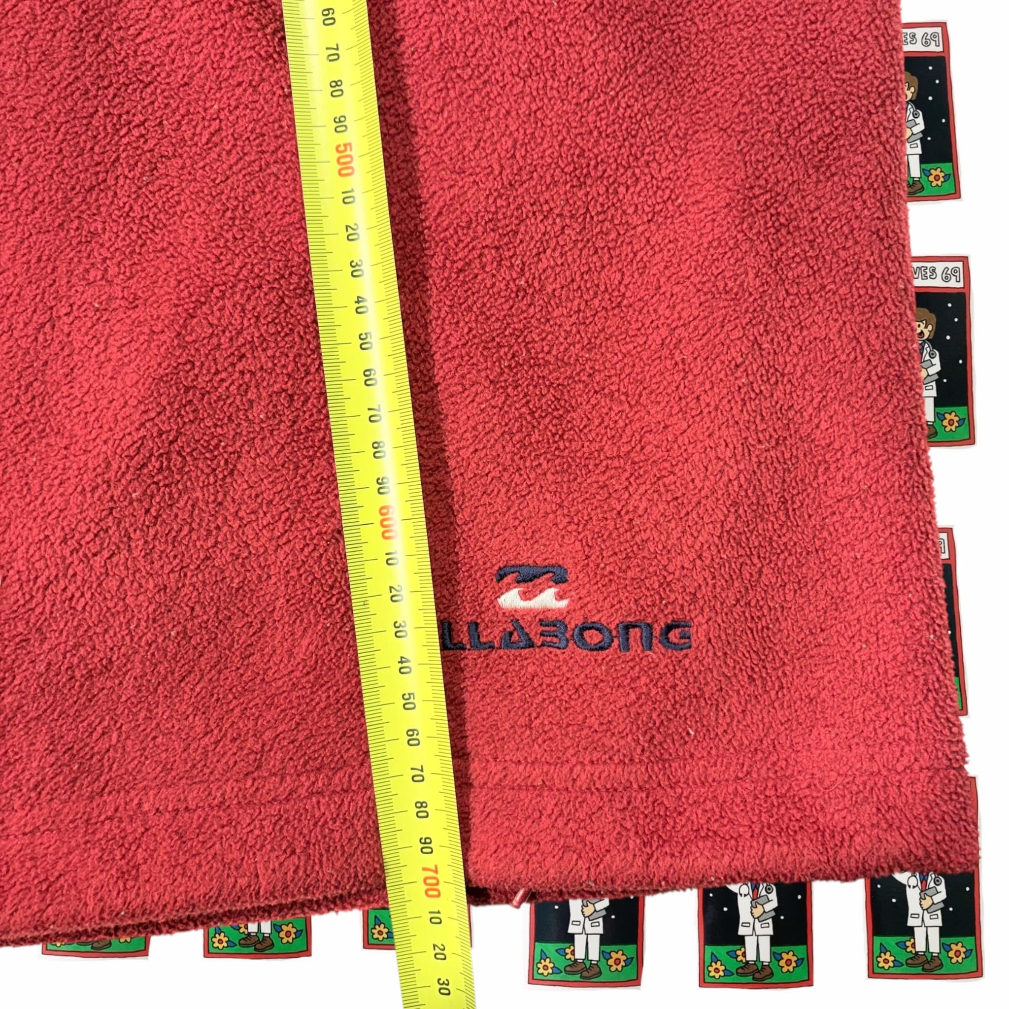 Vintage Billabong Red Fleece Quarter Zip Pullover — photo 5 of 5