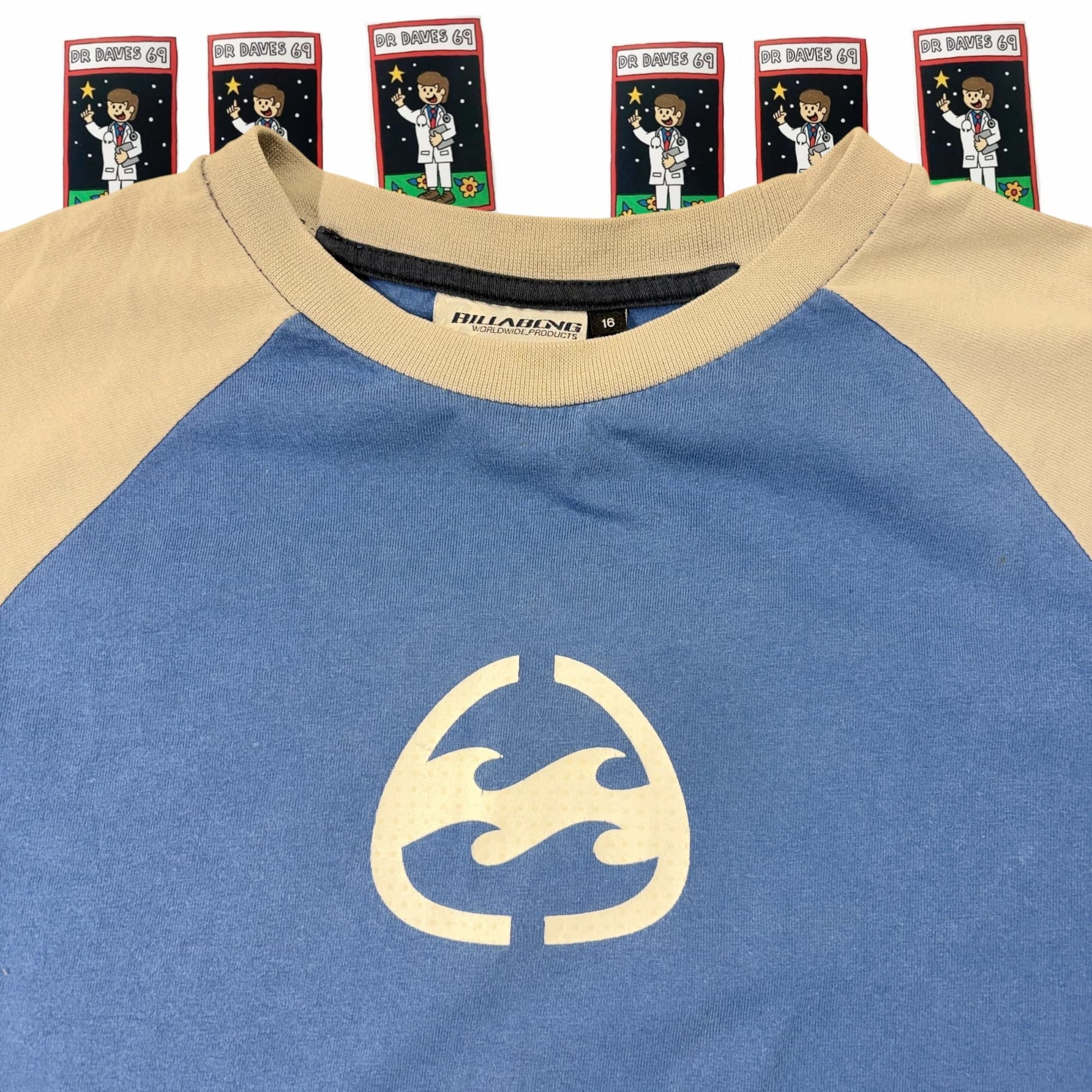 Vintage Billabong Y2K Raglan Long Sleeve Graphic Tee Size 16 XS — photo 3 of 6