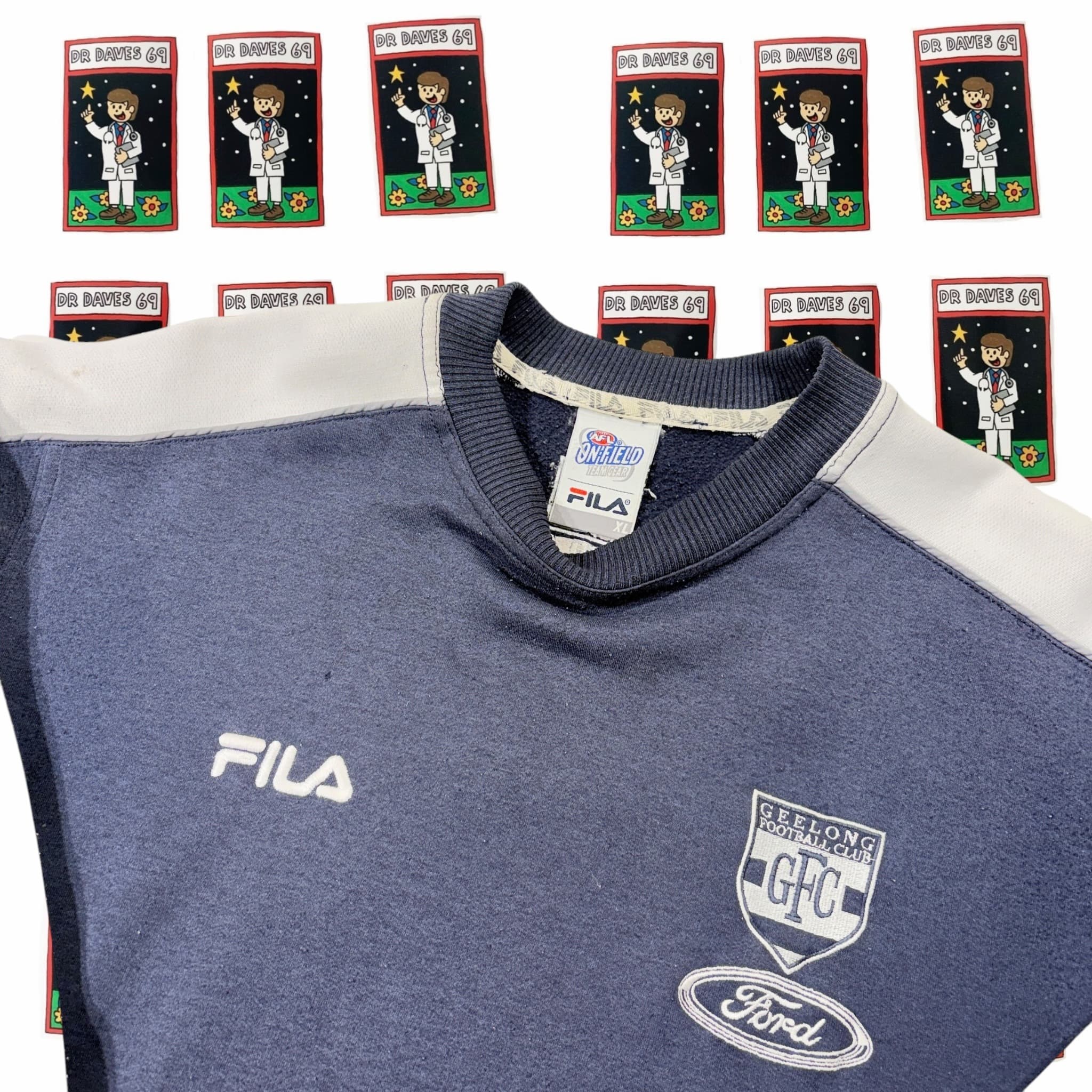 Vintage Fila Geelong Football Club AFL Jumper Size XL — photo 2 of 4