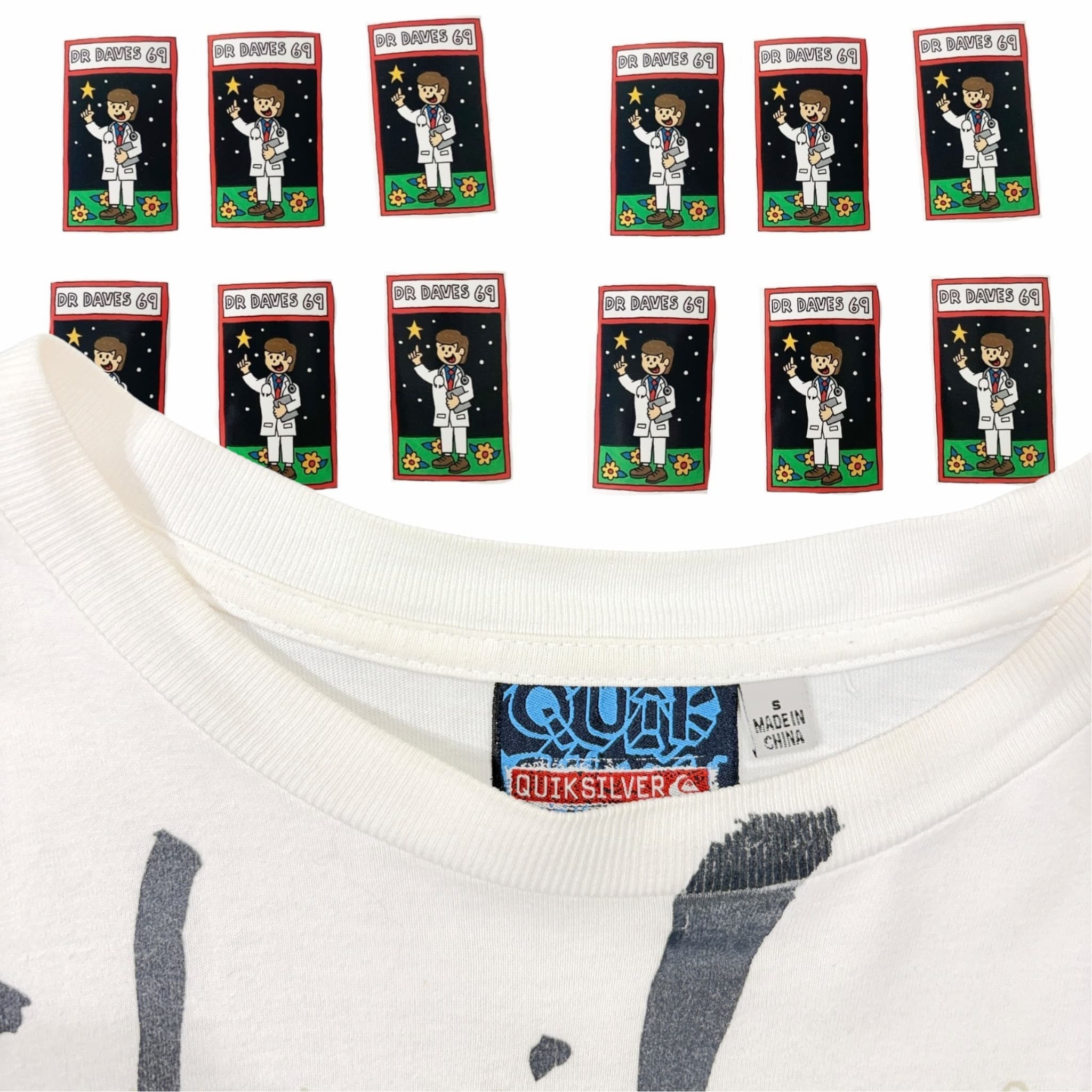 Vintage Quiksilver Graphic Logo T-Shirt White Size S fits M-L — photo 2 of 6