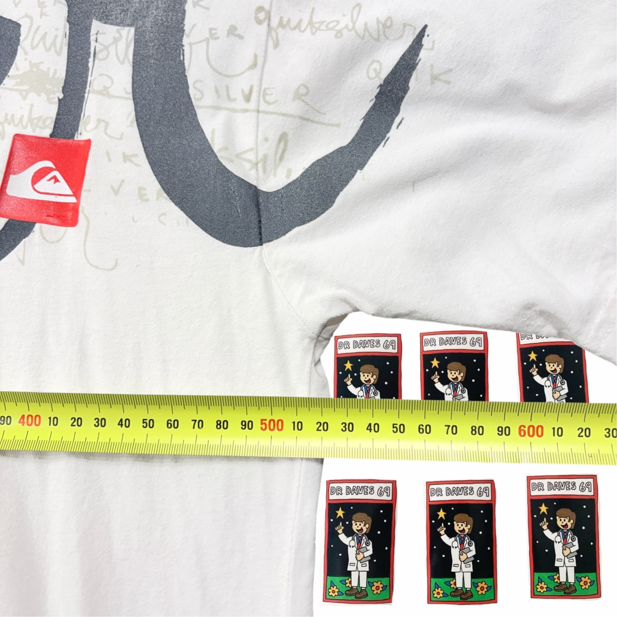 Vintage Quiksilver Graphic Logo T-Shirt White Size S fits M-L — photo 4 of 6
