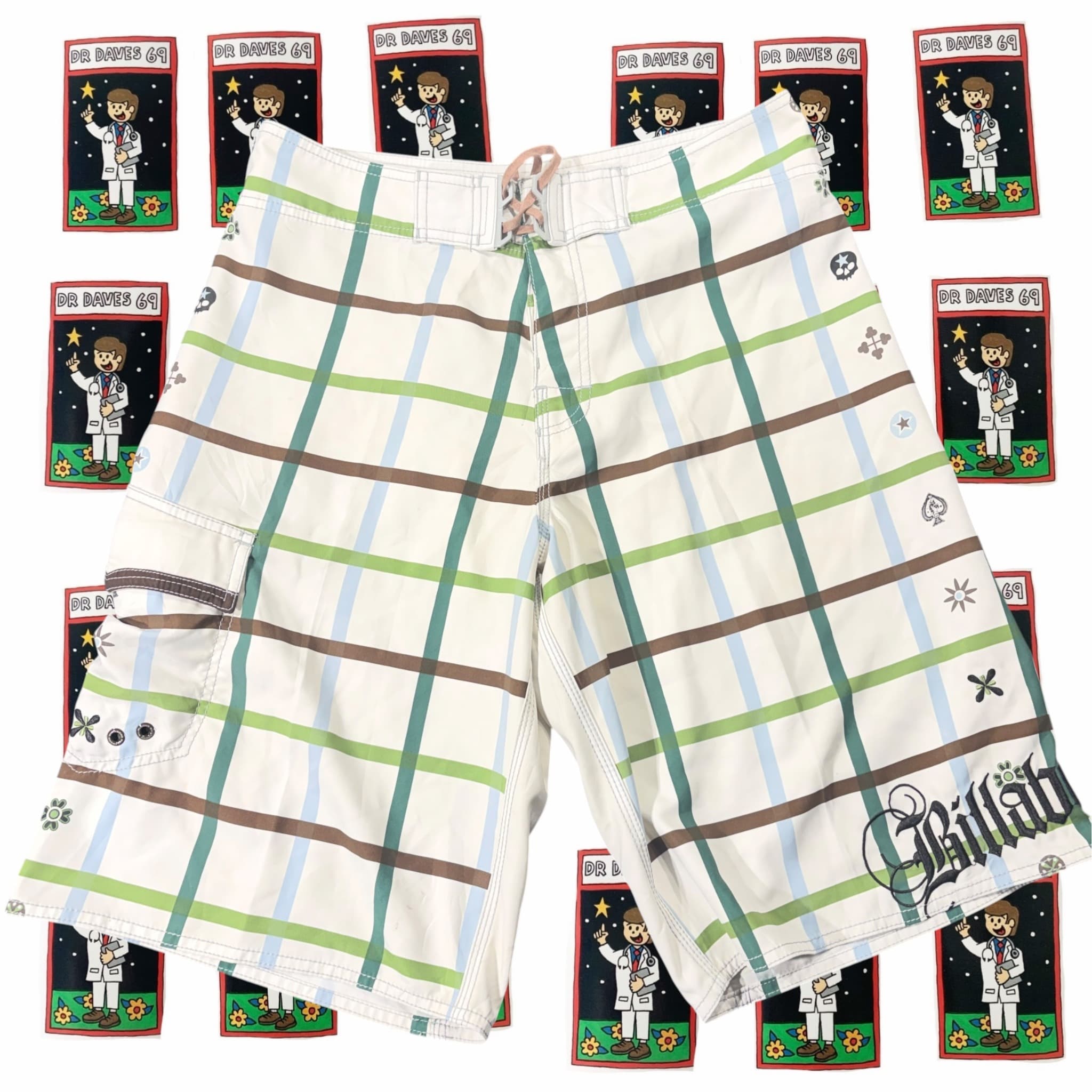 Y2k Billabong Boardshorts White Size 32 — photo 1 of 5