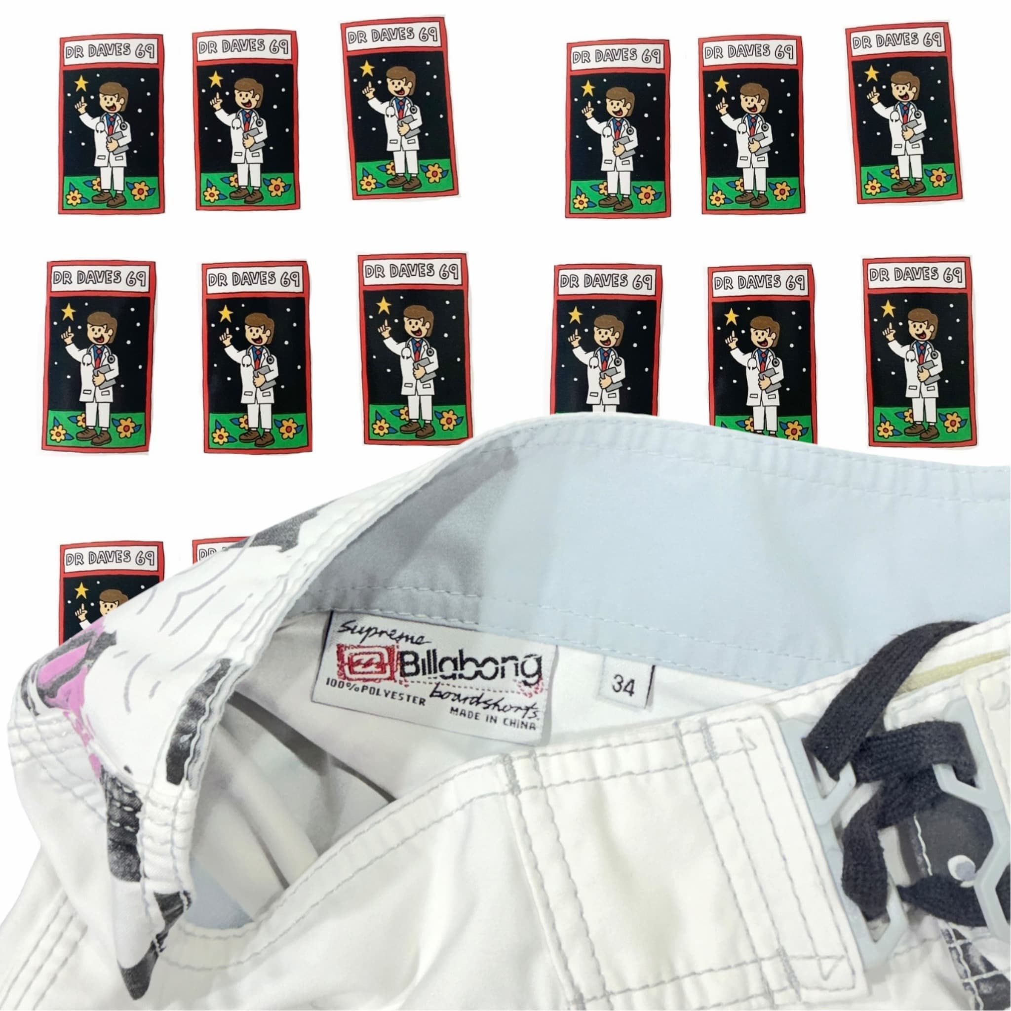 Y2k Billabong Boardshorts White Size 34 — photo 2 of 5