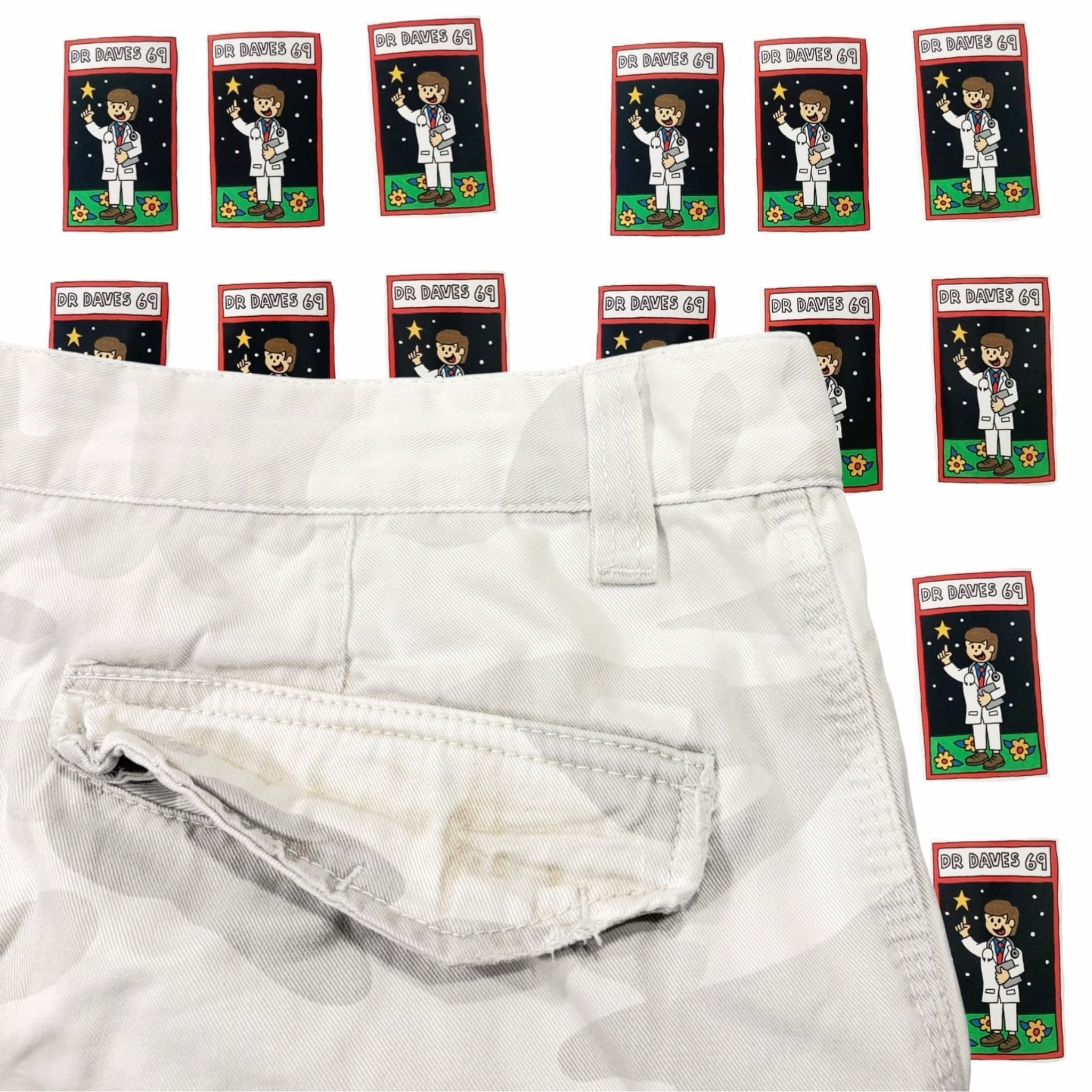 Y2k Billabong Cargo Walkshorts White Size 34 — photo 6 of 6