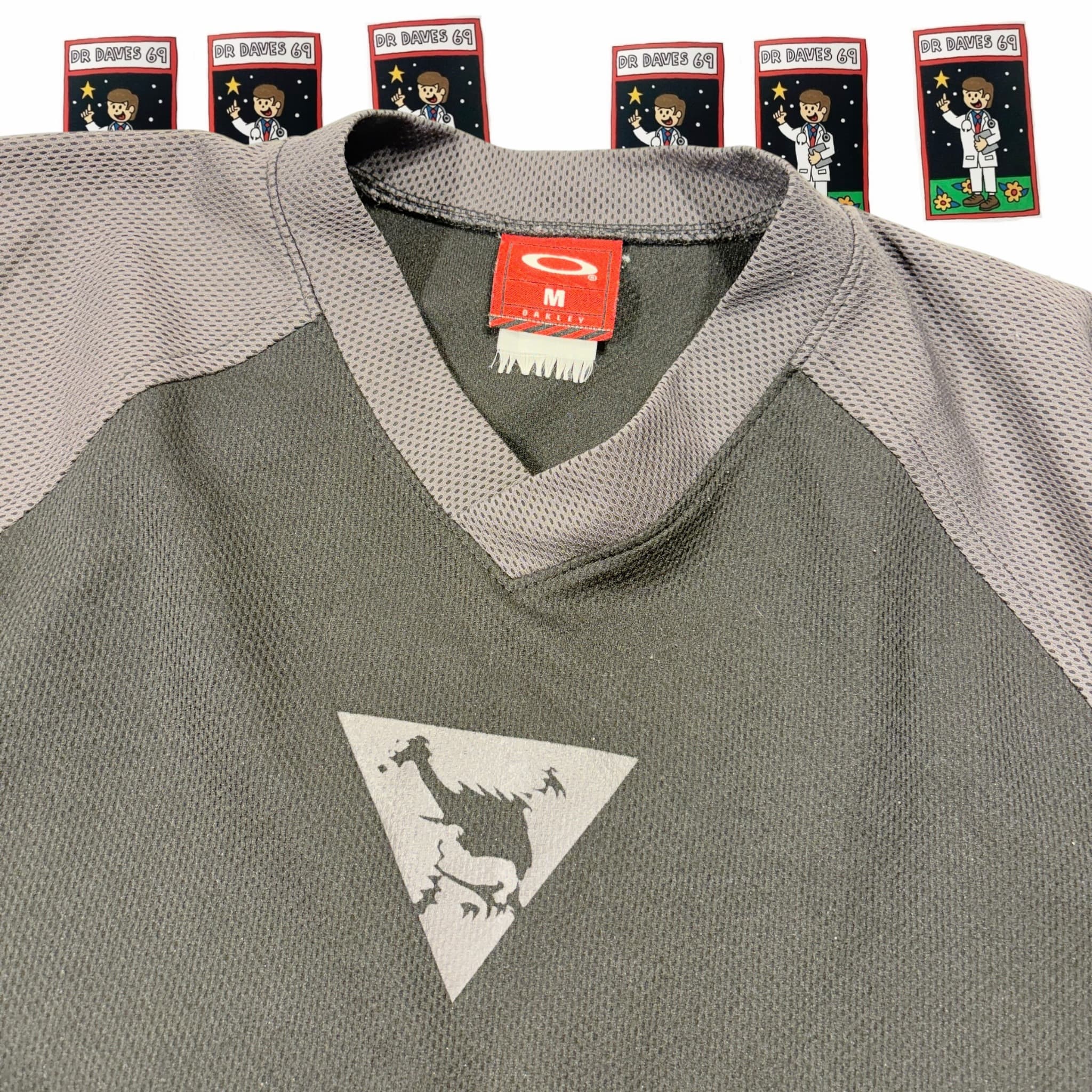 Y2K Oakley Mesh Long Sleeve Jersey Grey Size M — photo 2 of 4