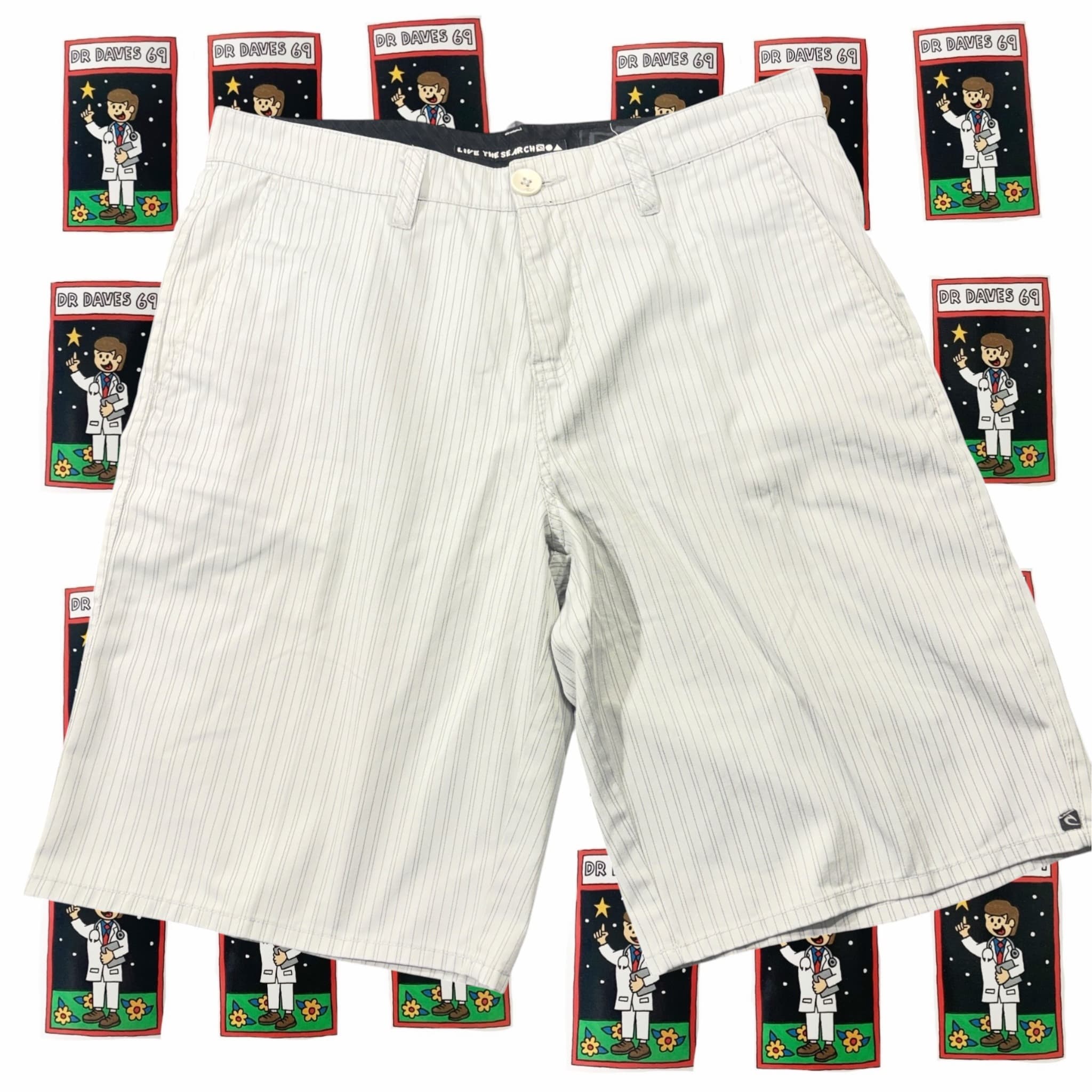 Y2k Rip Curl Walkshorts White Size 34 — photo 1 of 5