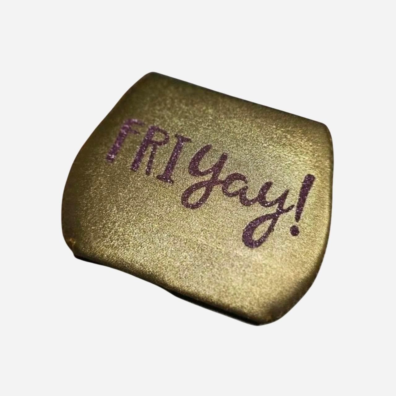 Gold Friyay Wine Cooler With Pink Glitter Font โ photo 2 of 2