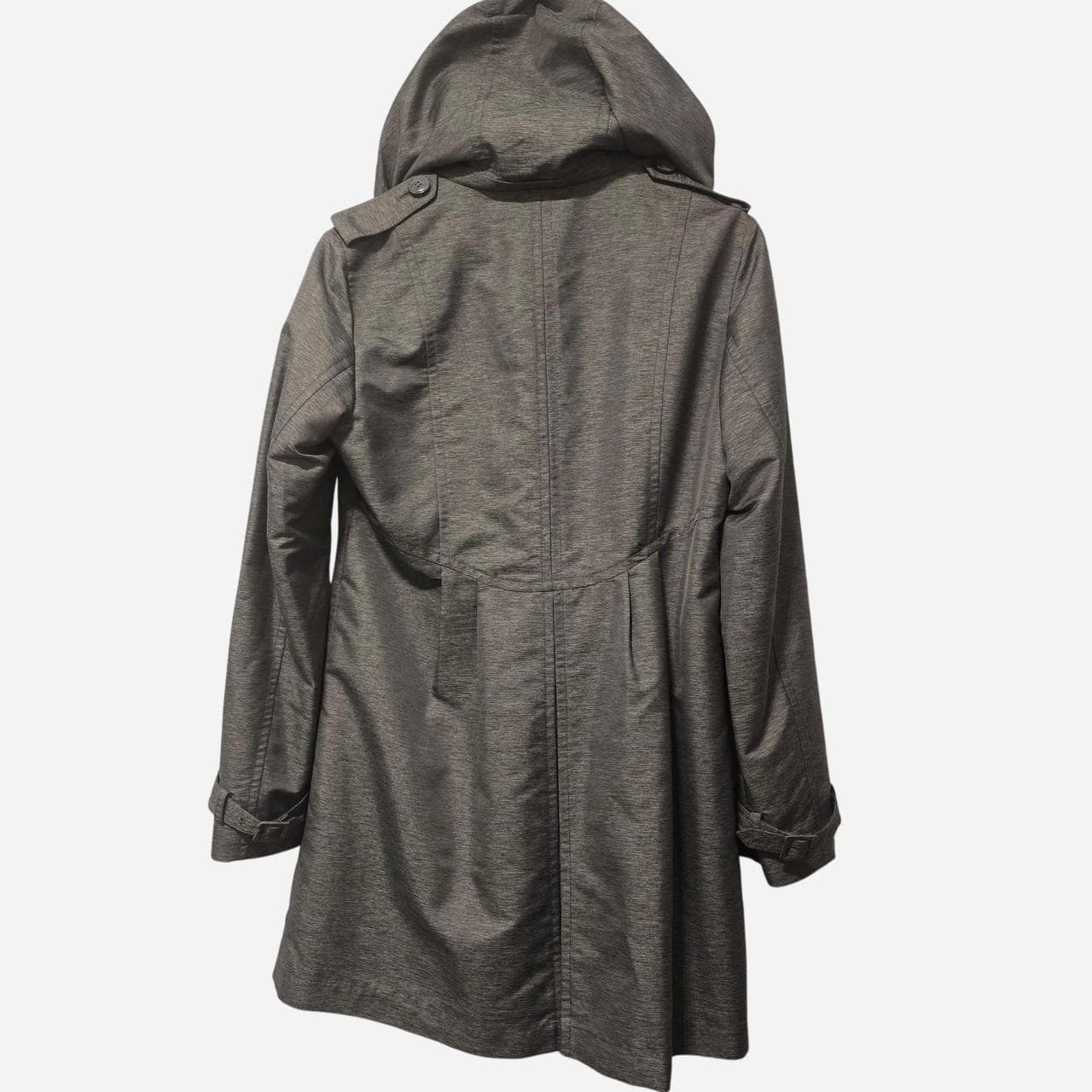 Witchery Grey Trench Coat With Removable Hood โ photo 7 of 8