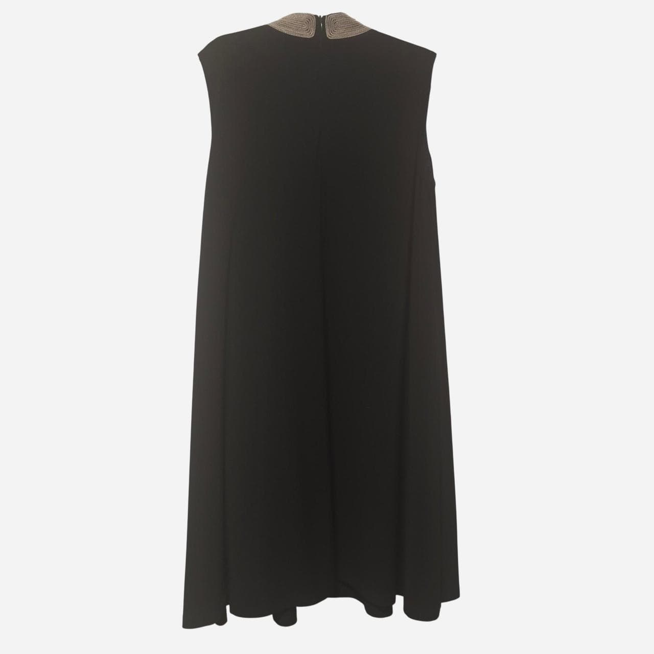 Joseph Ribkoff Black A-Line Dress With Gold Collar Detail β photo 5 of 7