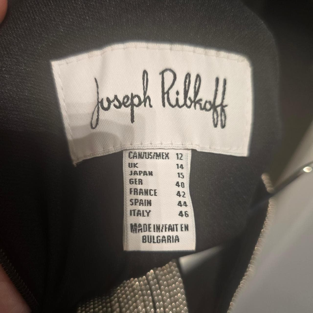 Joseph Ribkoff Black A-Line Dress With Gold Collar Detail β photo 7 of 7