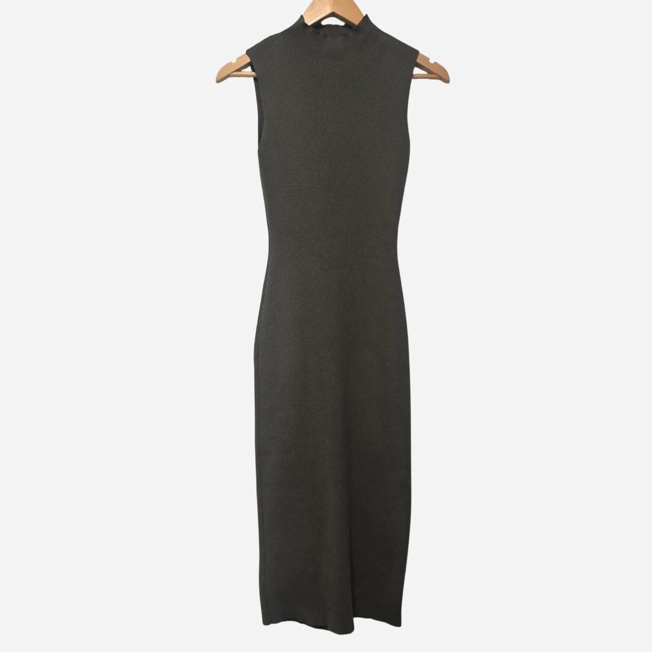 Ally Dark Grey Longline Ribbed Maxi Dress — photo 2 of 5