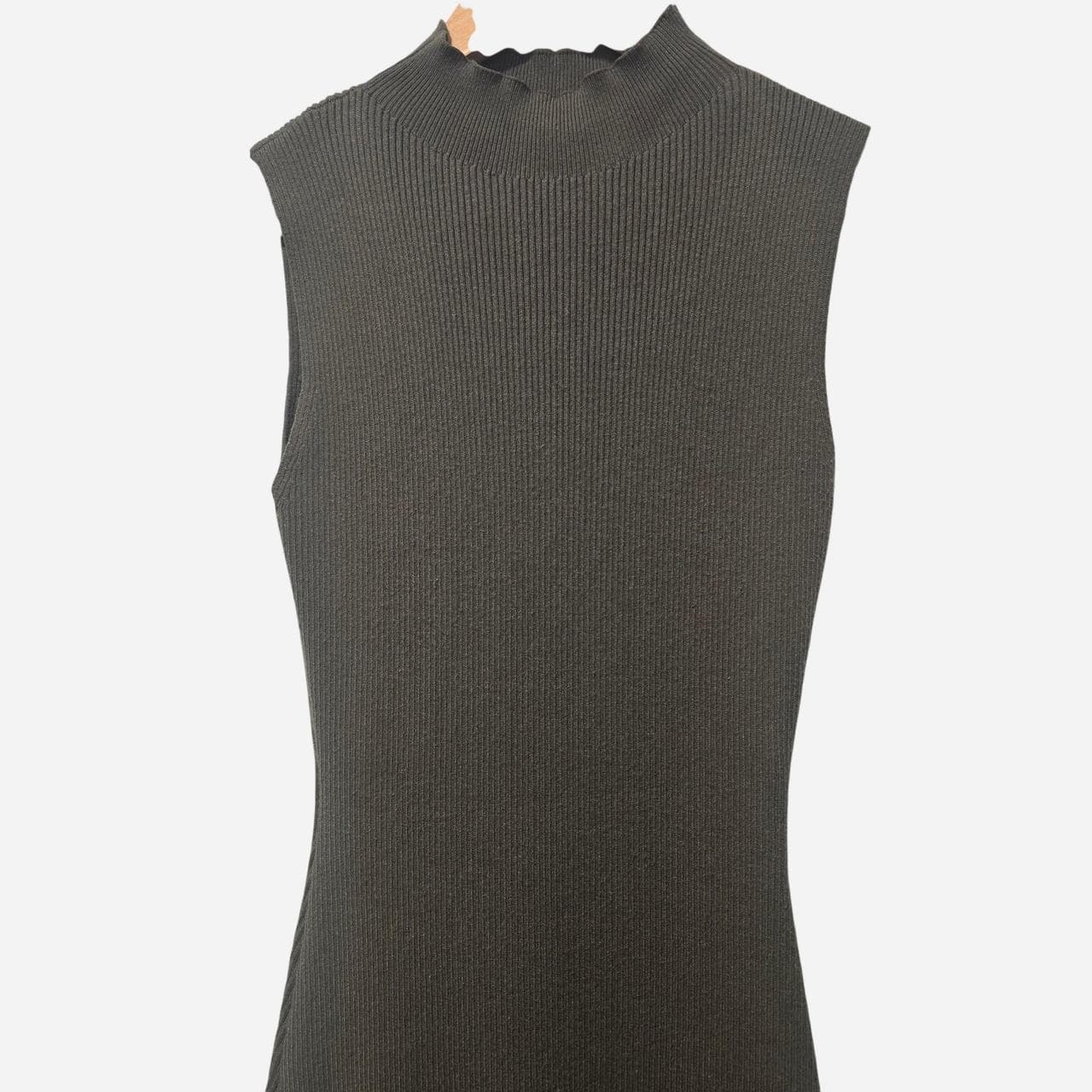 Ally Dark Grey Longline Ribbed Maxi Dress — photo 3 of 5