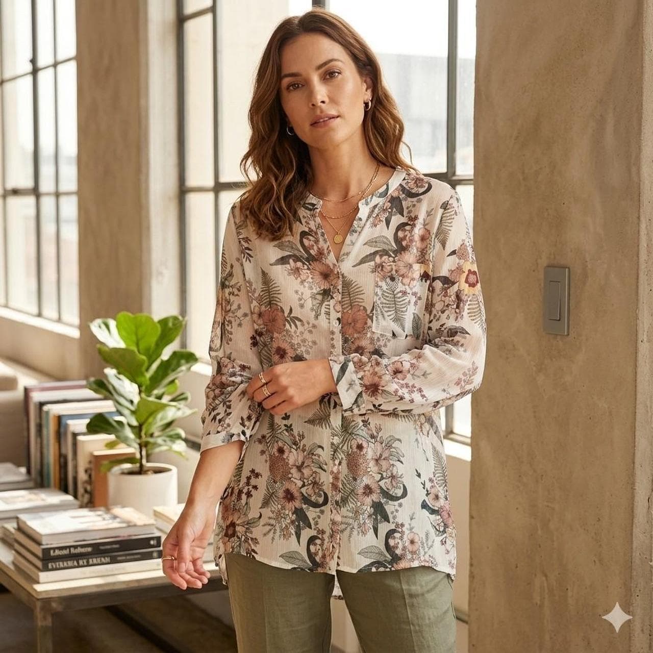 Rivers Floral Button Up Blouse Boho Vibe โ photo 1 of 6