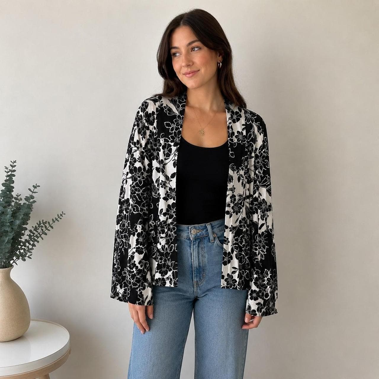Millers Floral Design Cardigan Black β photo 1 of 7
