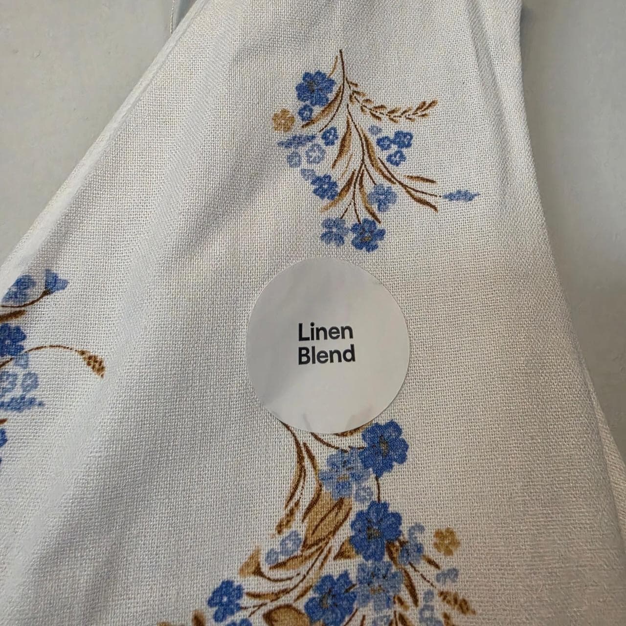 Kmart White Mini Dress With Blue Floral Pattern — photo 5 of 5