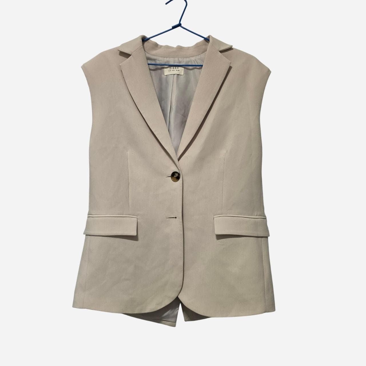 Dissh Tan Tailored Sleeveless Waistcoat Vest β photo 1 of 8