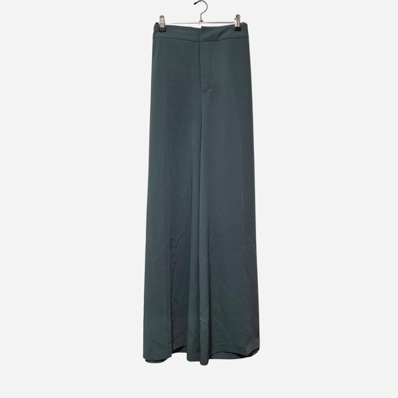 Boho Bird Teal Blue High Waisted Wide Leg Trousers โ photo 3 of 6