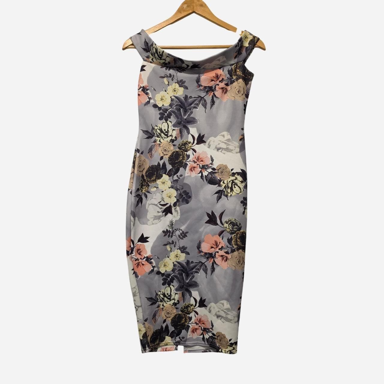 Boohoo Night Floral Print Mid Length Off The Shoulder Dress โ photo 1 of 7