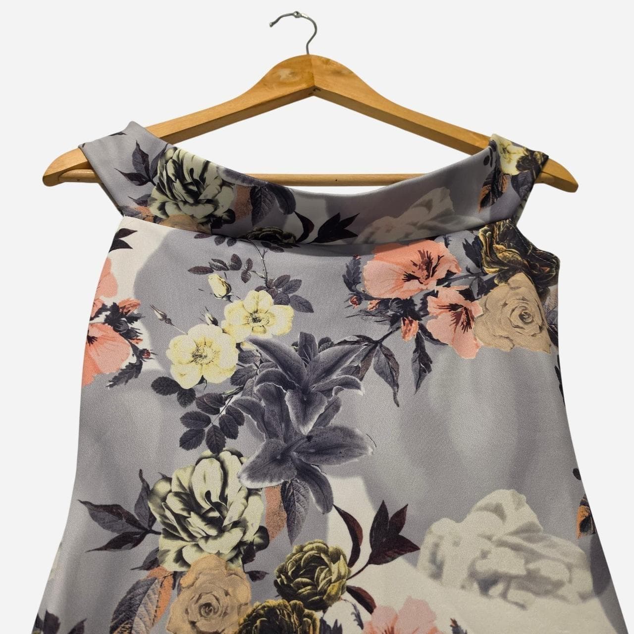 Boohoo Night Floral Print Mid Length Off The Shoulder Dress โ photo 4 of 7