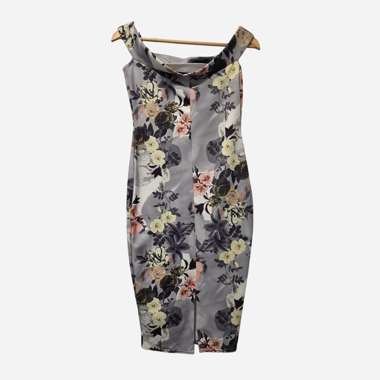 Boohoo Night Floral Print Mid Length Off The Shoulder Dress โ photo 5 of 7