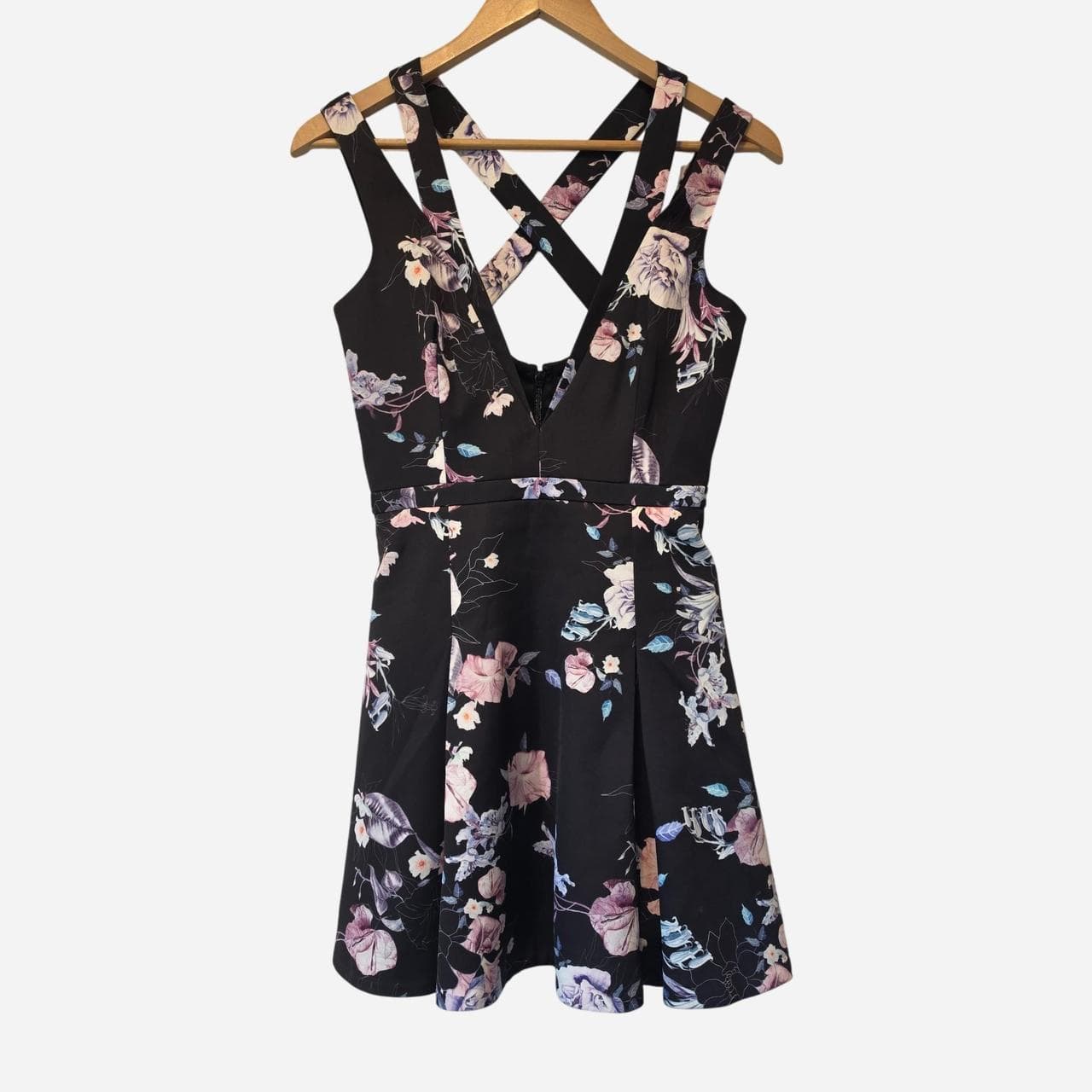 Stylestalker Winter Floral Garden Dress With Criss Cross Back β photo 1 of 7