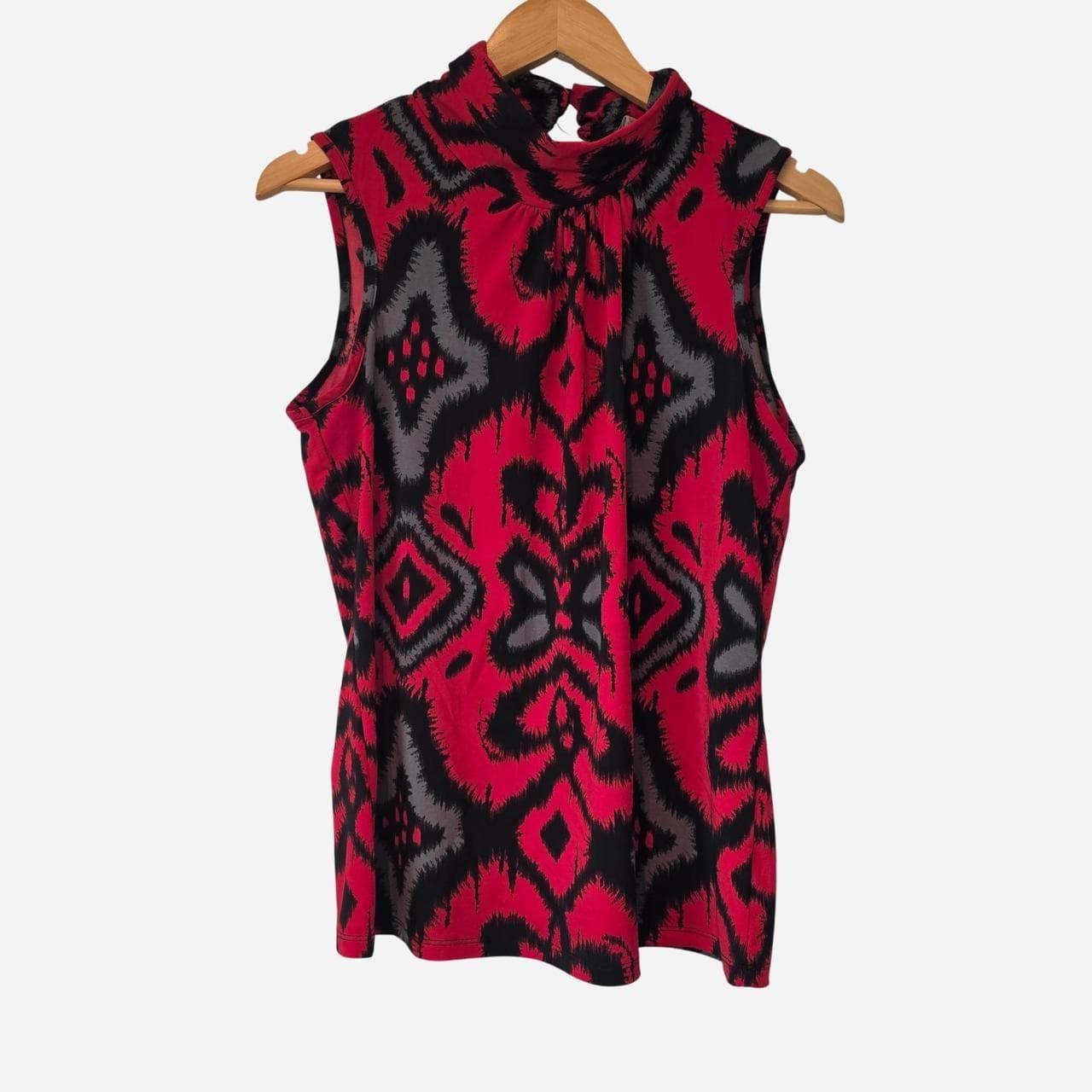 Target Red Patterned Blouse — photo 1 of 5