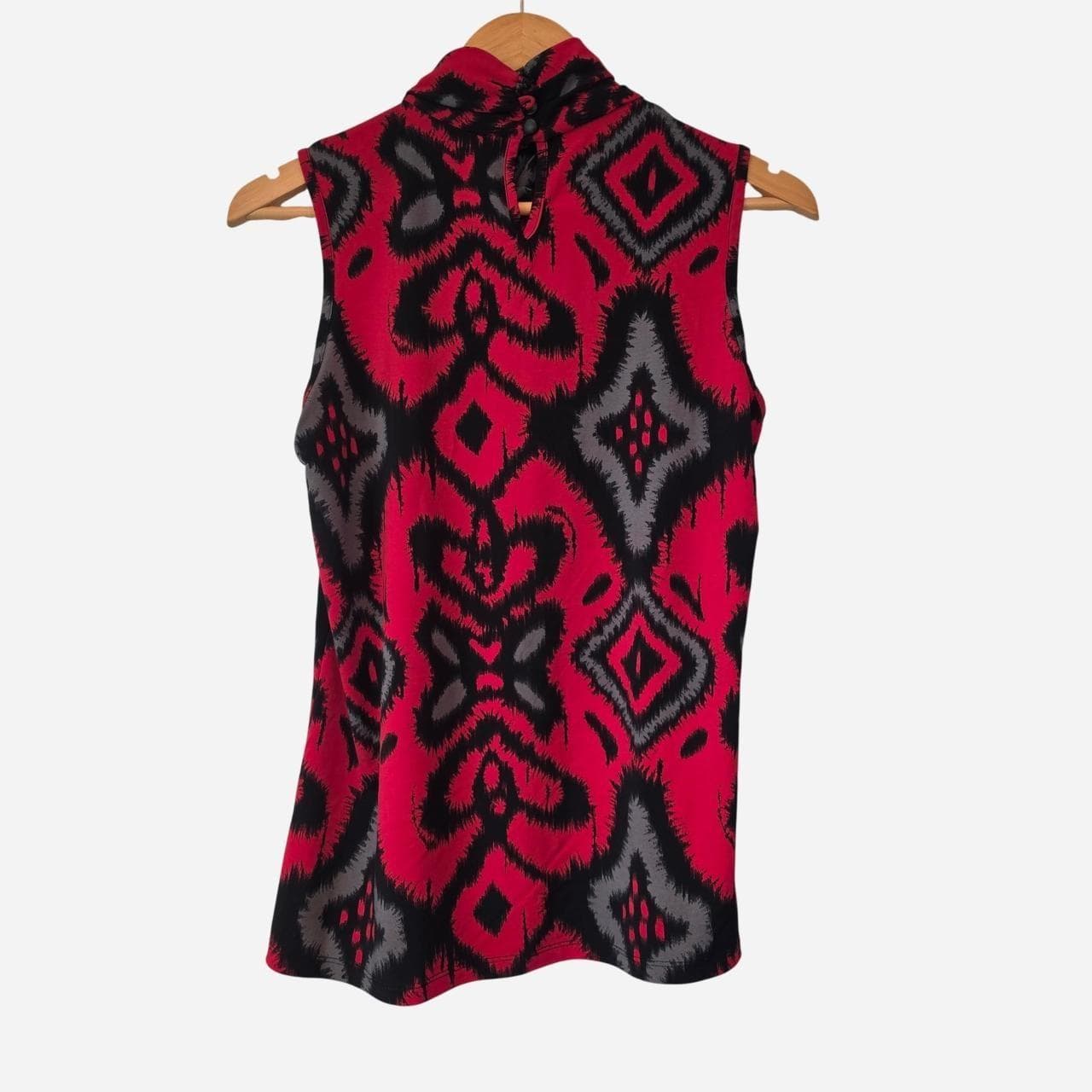 Target Red Patterned Blouse — photo 3 of 5