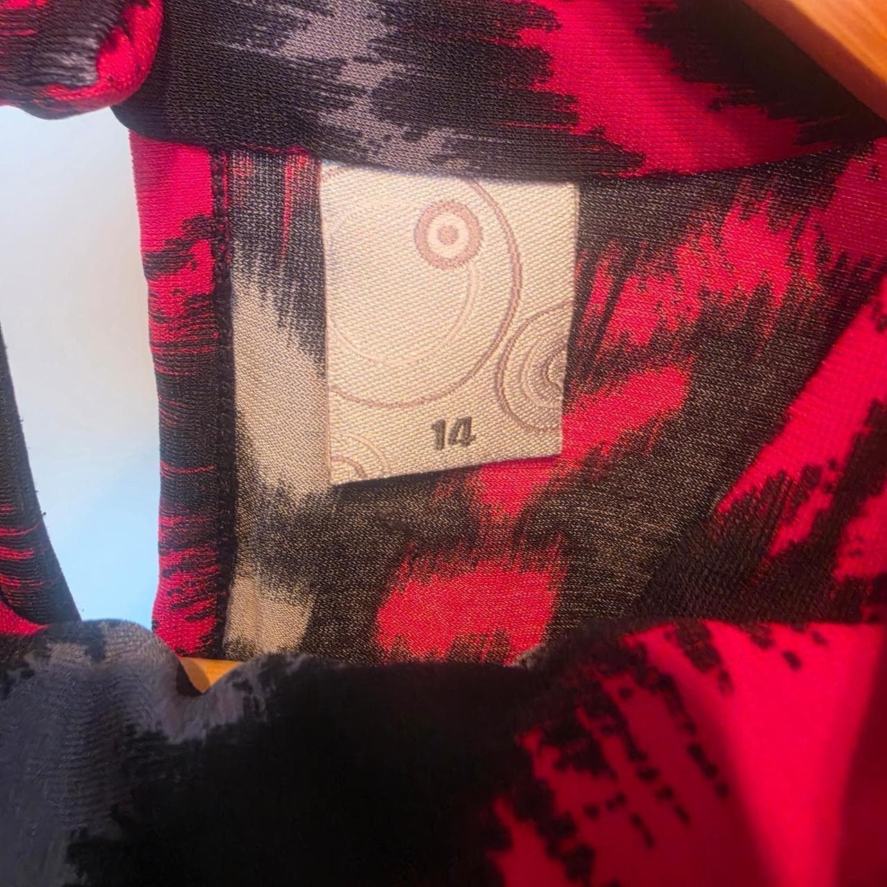 Target Red Patterned Blouse — photo 4 of 5