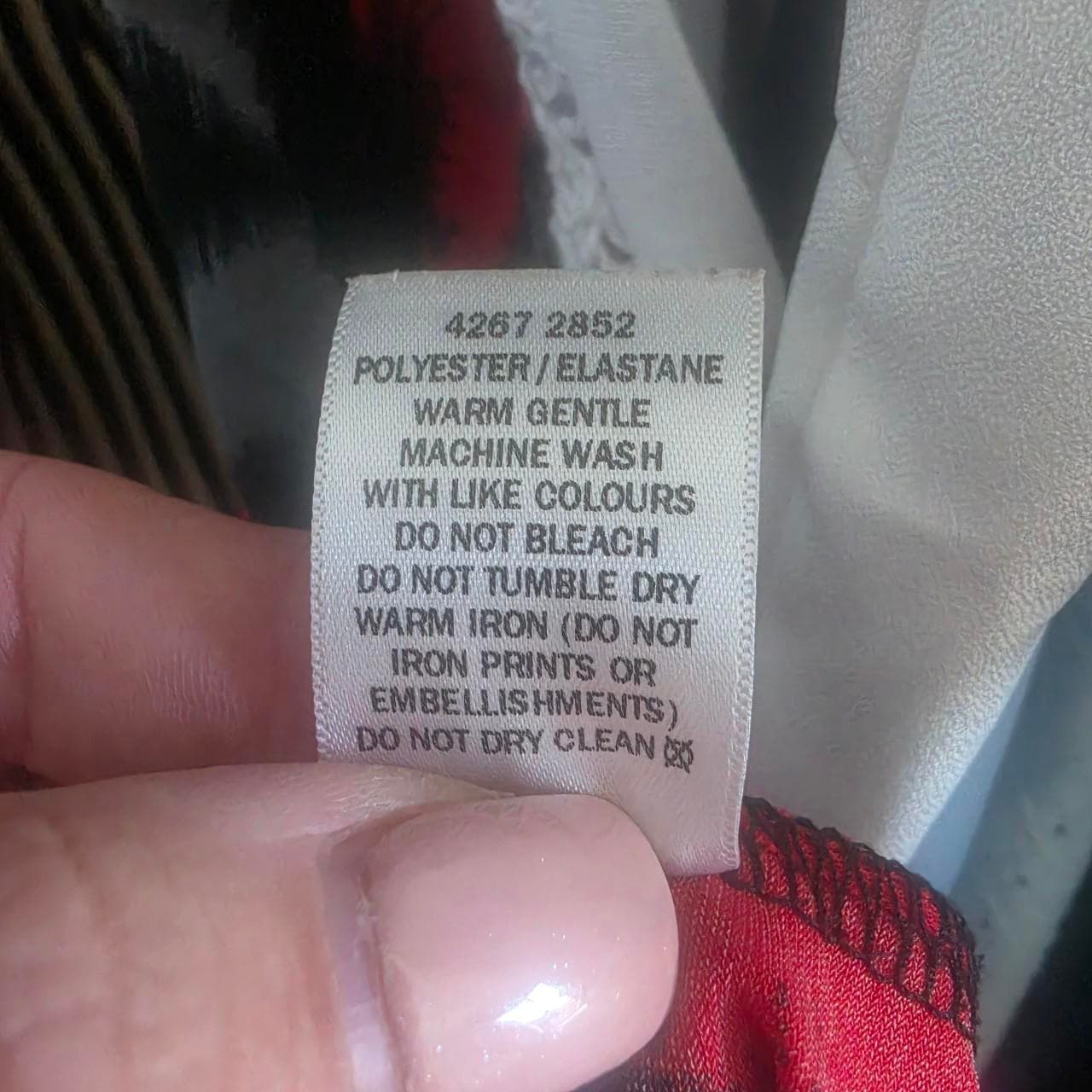 Target Red Patterned Blouse — photo 5 of 5