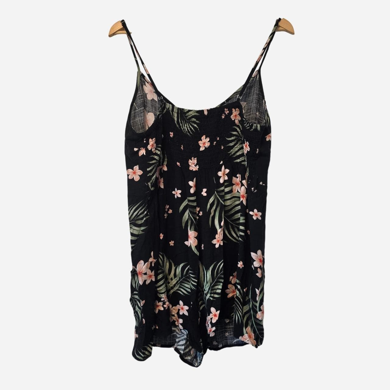 Jay Jays Black Floral Leafy Print Playsuit With Pockets β photo 3 of 5