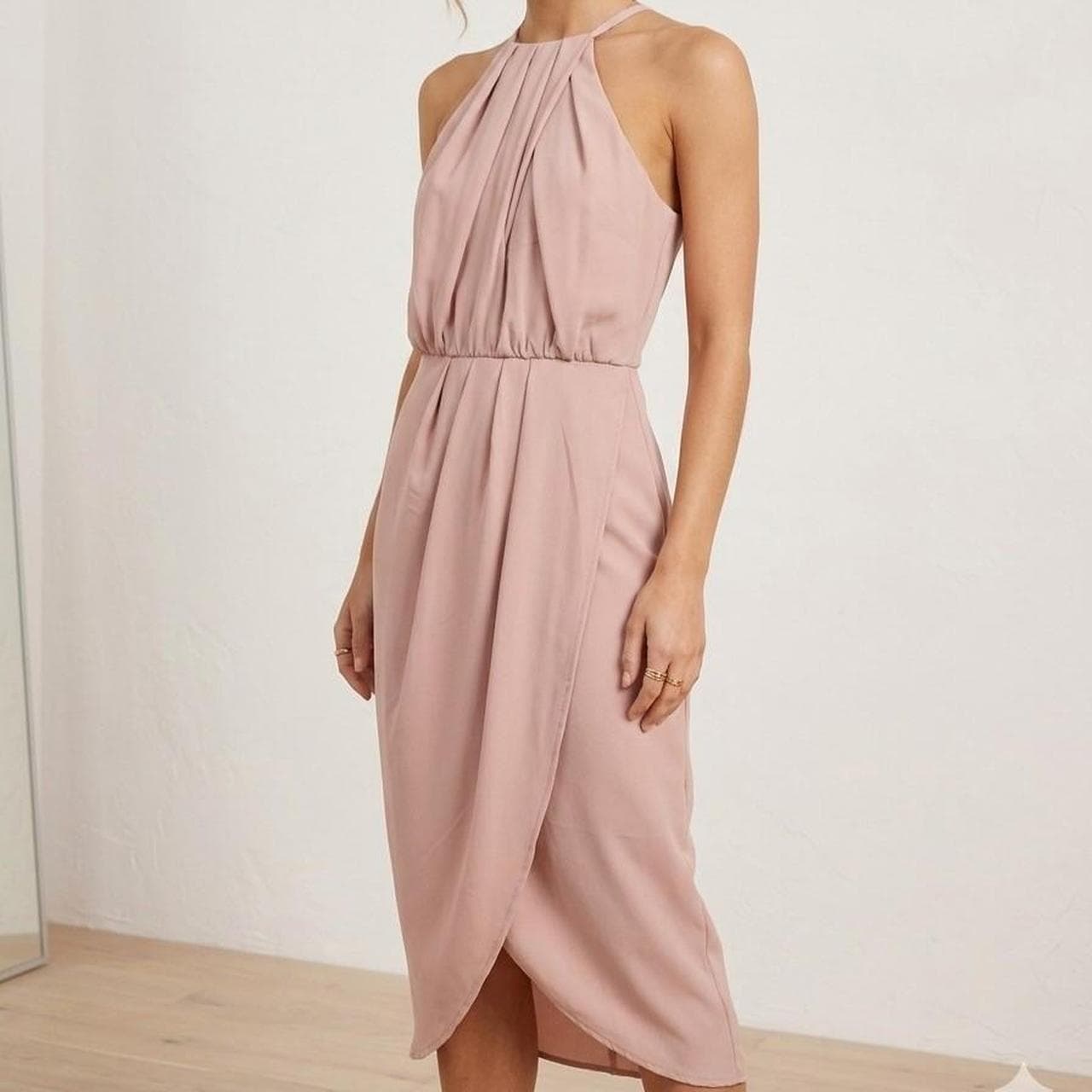 dotti pink midi dress flowy feminine โ photo 2 of 6