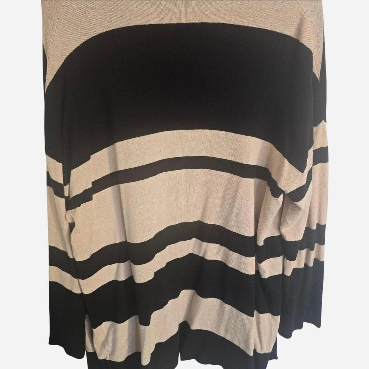 millers striped cardigan black knit layering piece — photo 4 of 5