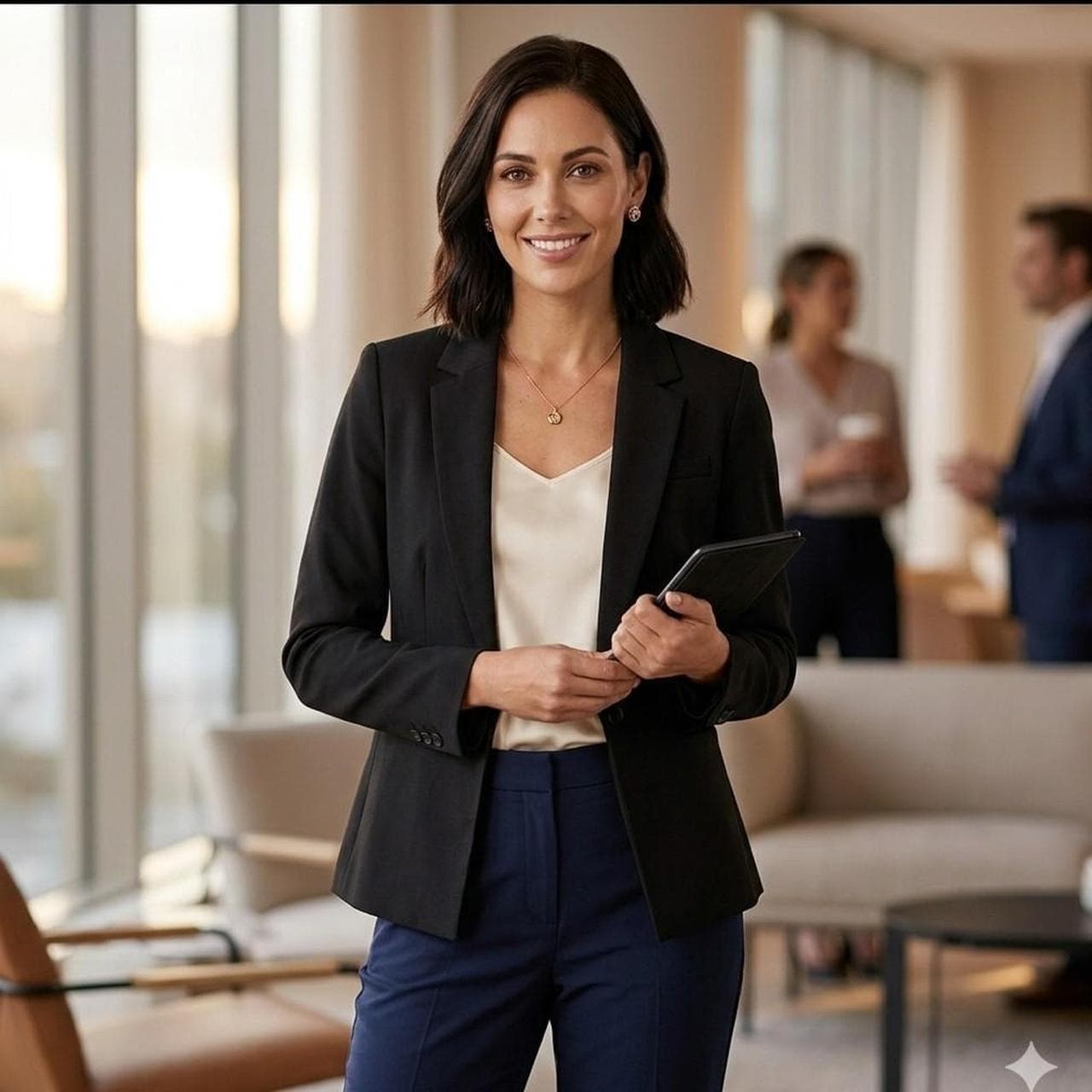 target black blazer jacket tailored minimalist — photo 1 of 7