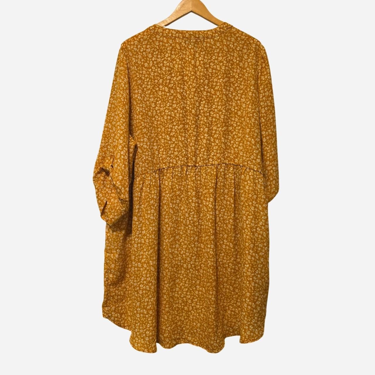 Autograph Mustard Floral High Low Blouse — photo 8 of 8