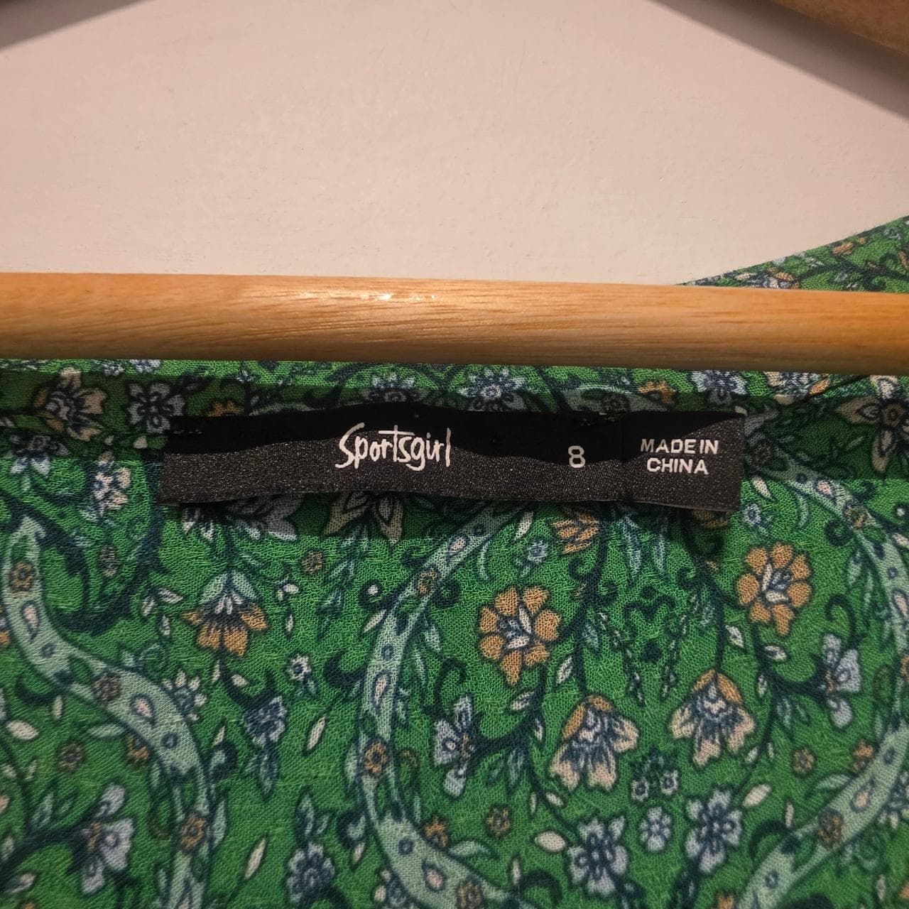 Sportsgirl Green Floral Paisley Print Blouse — photo 5 of 6