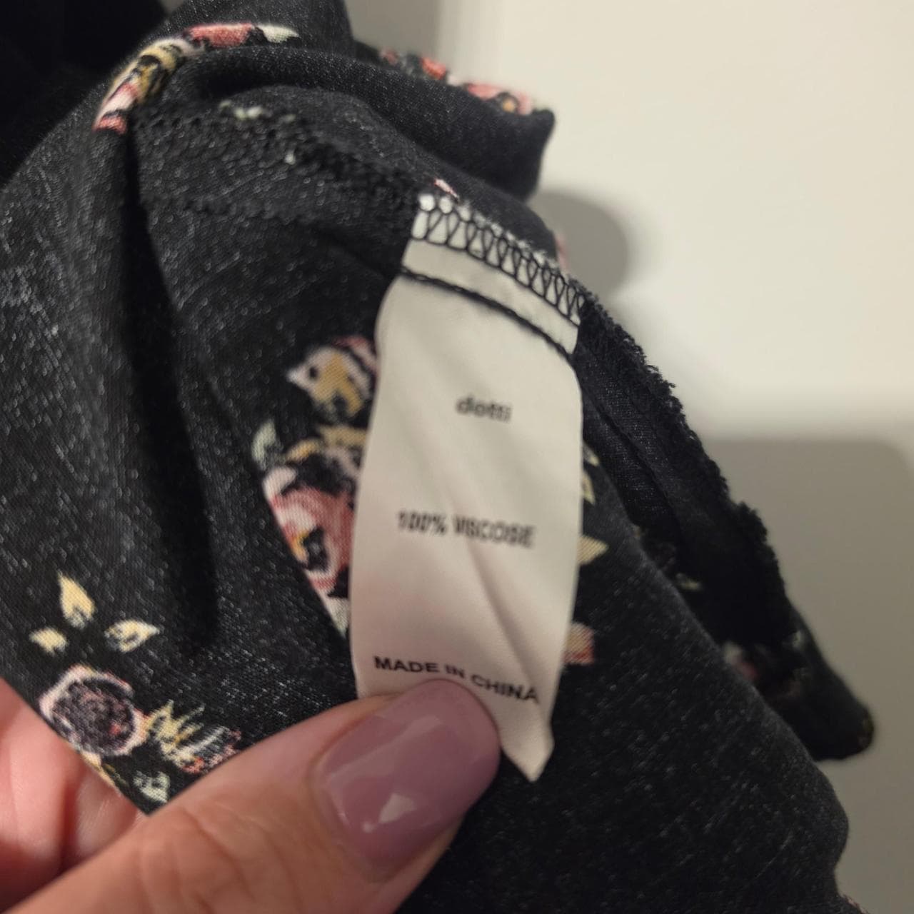 Dotti Black Floral Mini Dress — photo 7 of 8